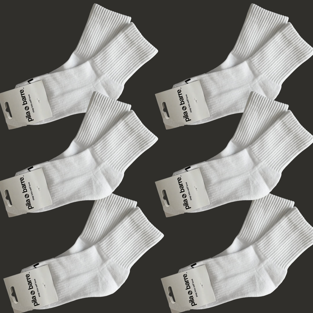 6 Pack - PILA Best Crew Socks Pila-Barre