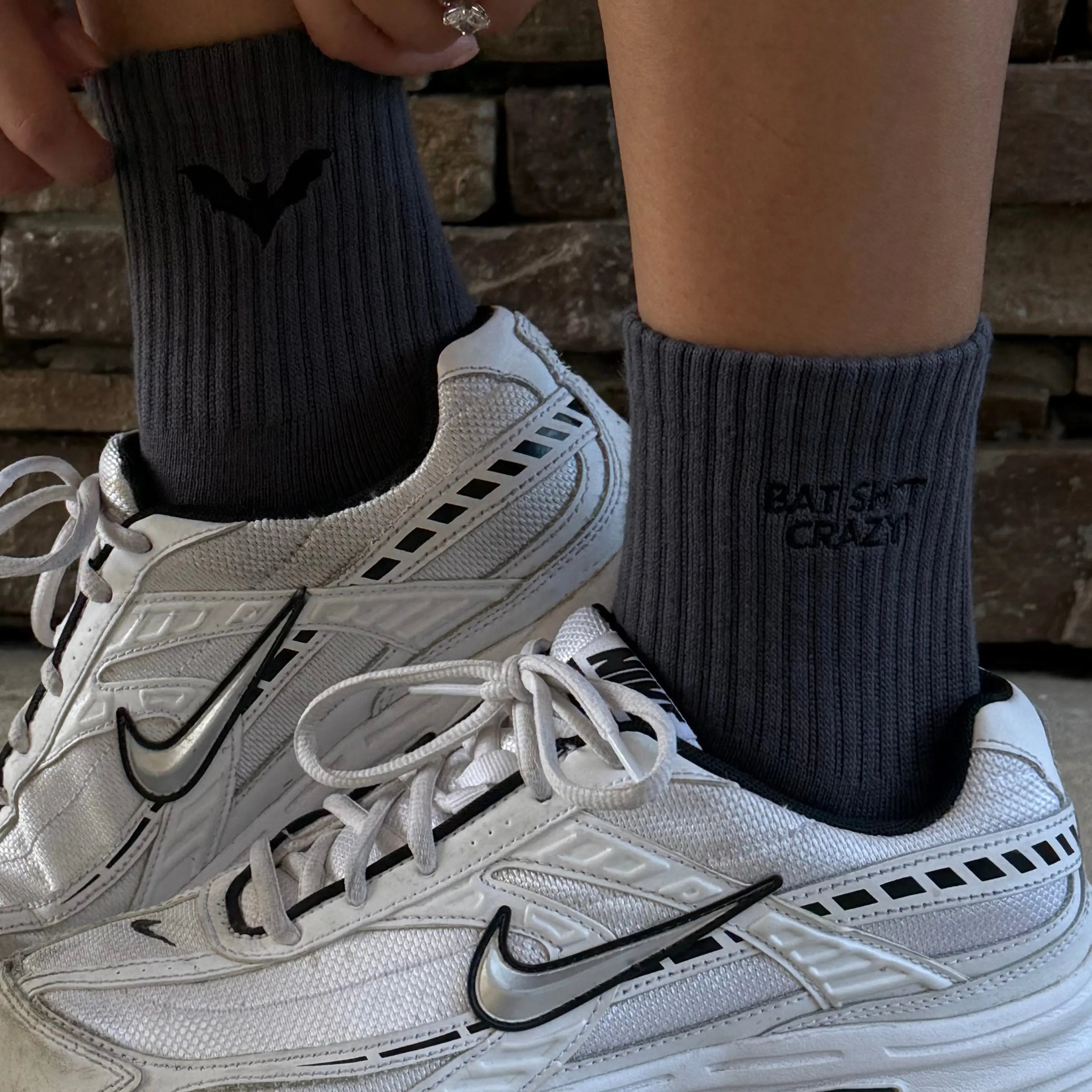 Bat Sh*t Crazy Halloween Grip Socks My Store