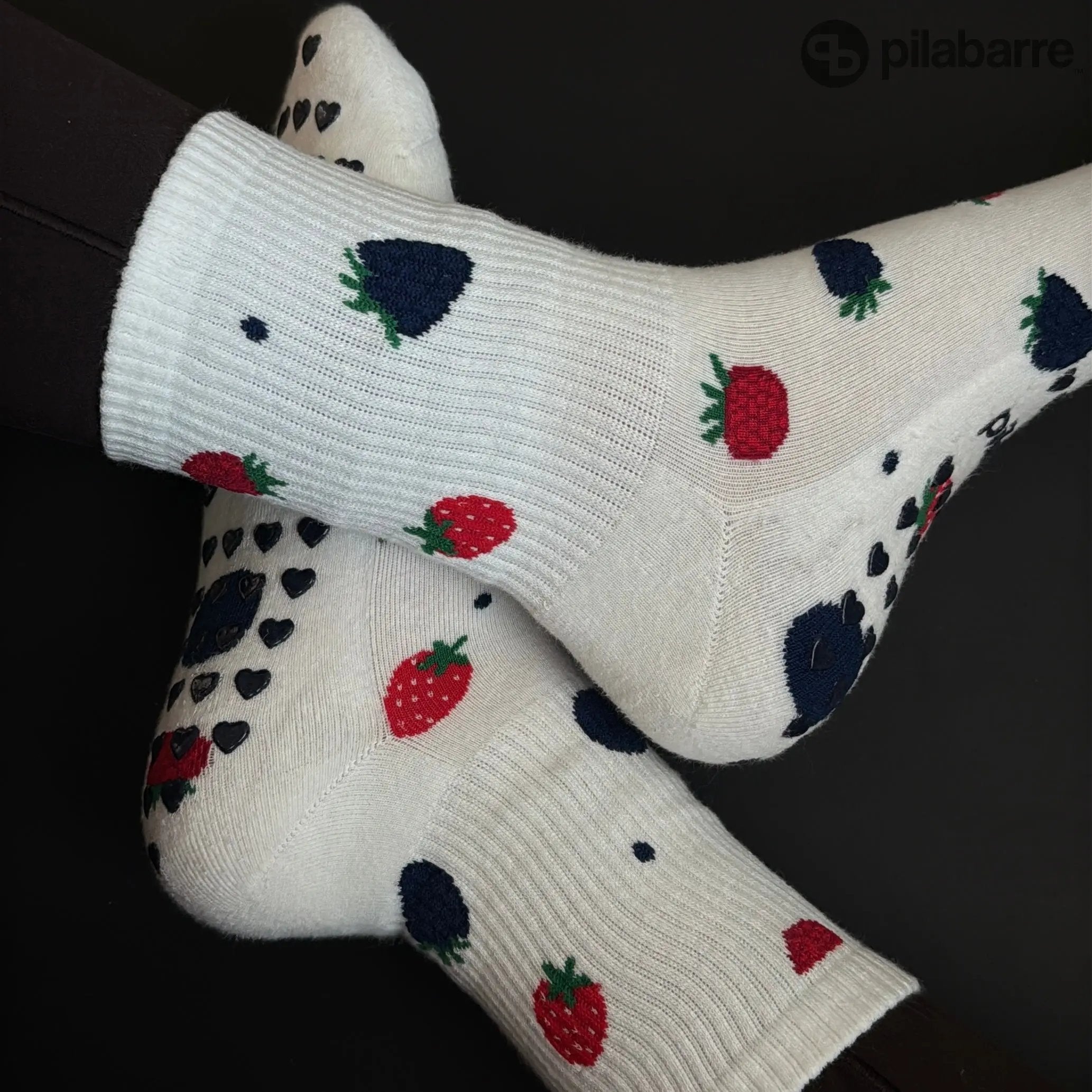 Grip socks with berries