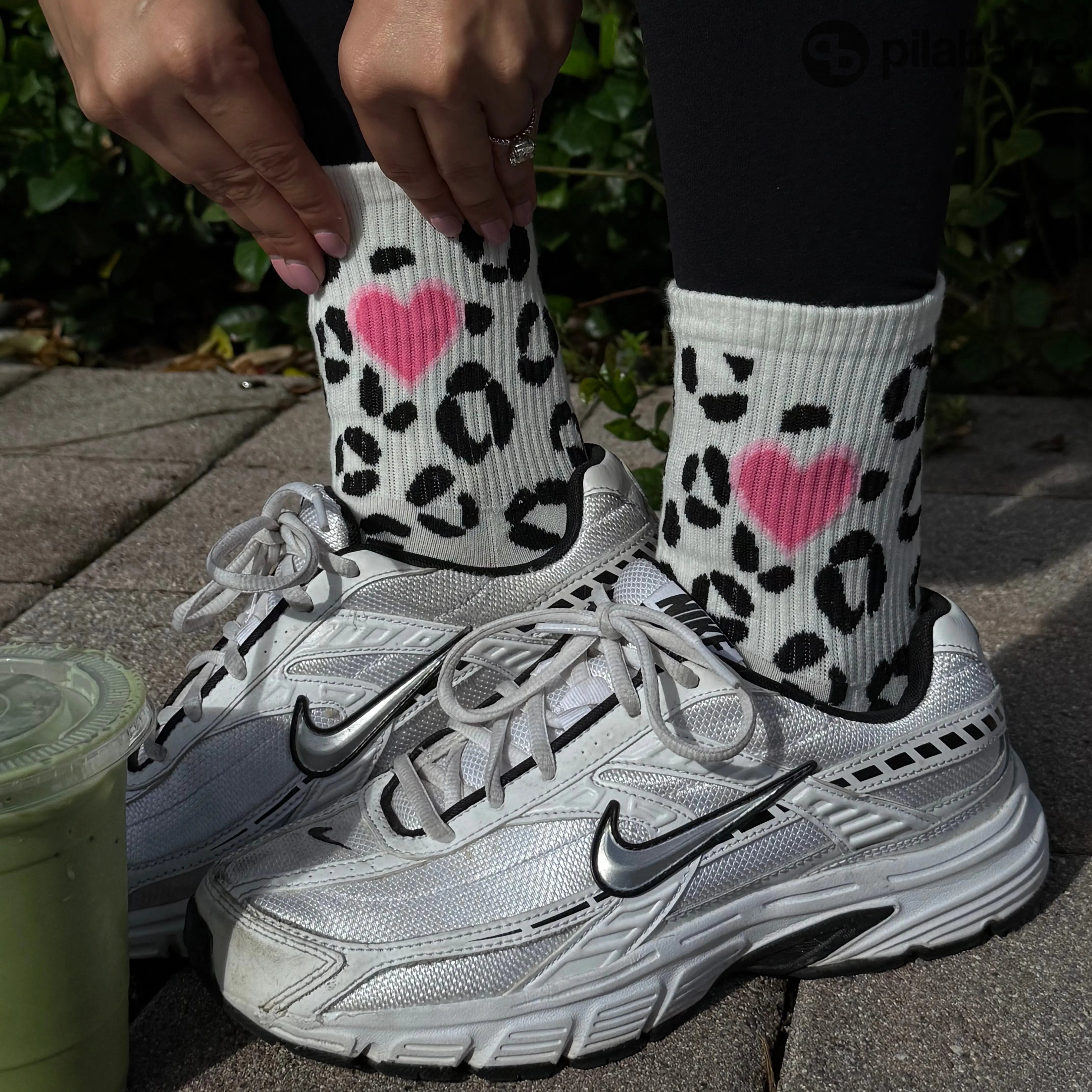 Cute Cheetah Pilates Socks