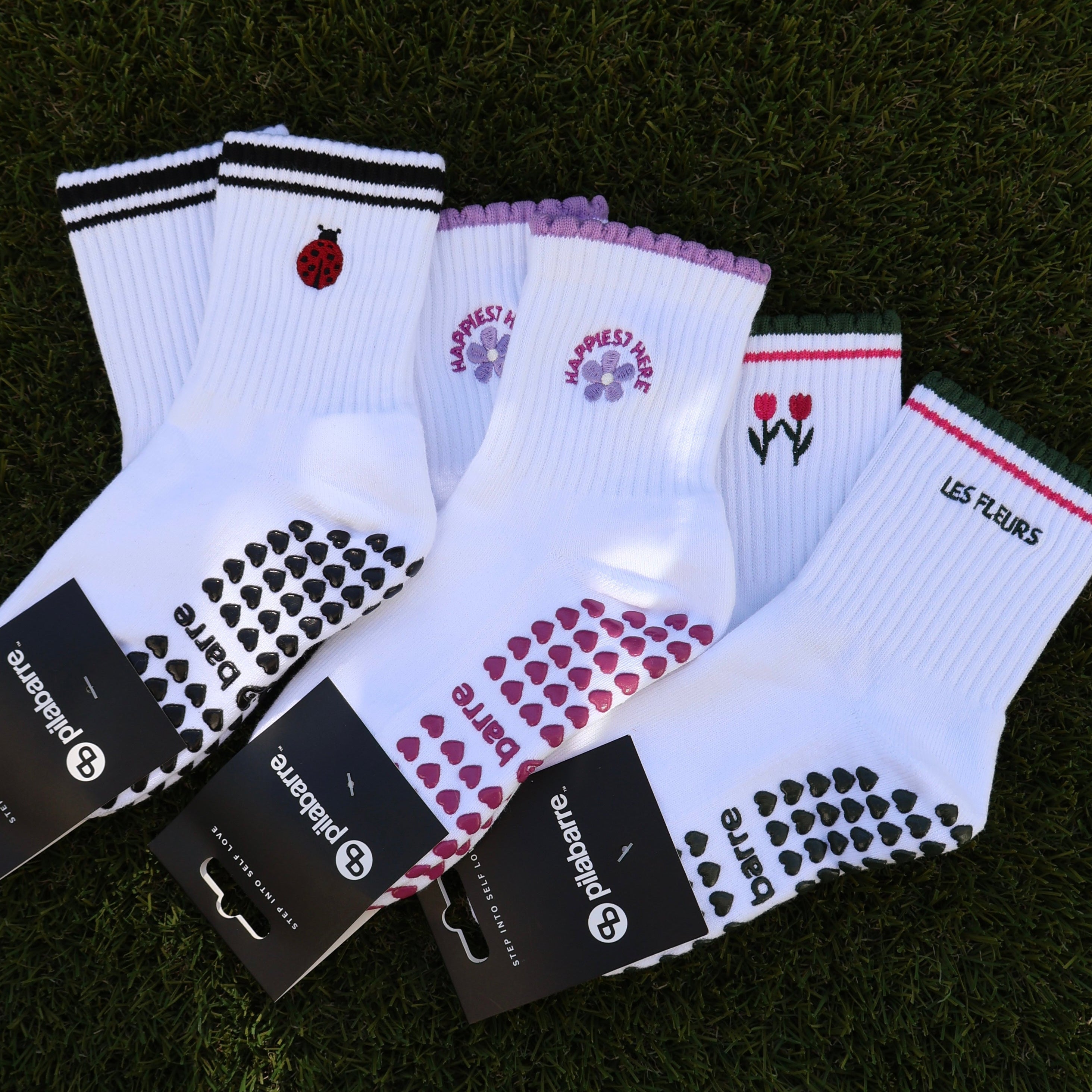 Cutest Flower Pilates Socks - Pilabarre Grip Socks