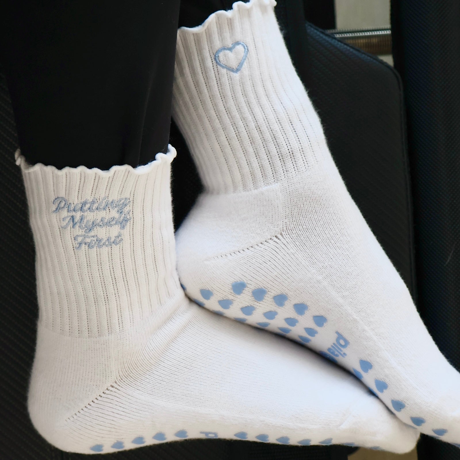 Putting Myself First Grip Socks - THE DAILY RULE x PILABARRE Socks Pila-Barre Pila-Barre Putting Myself First Grip Socks - THE DAILY RULE x PILABARRE