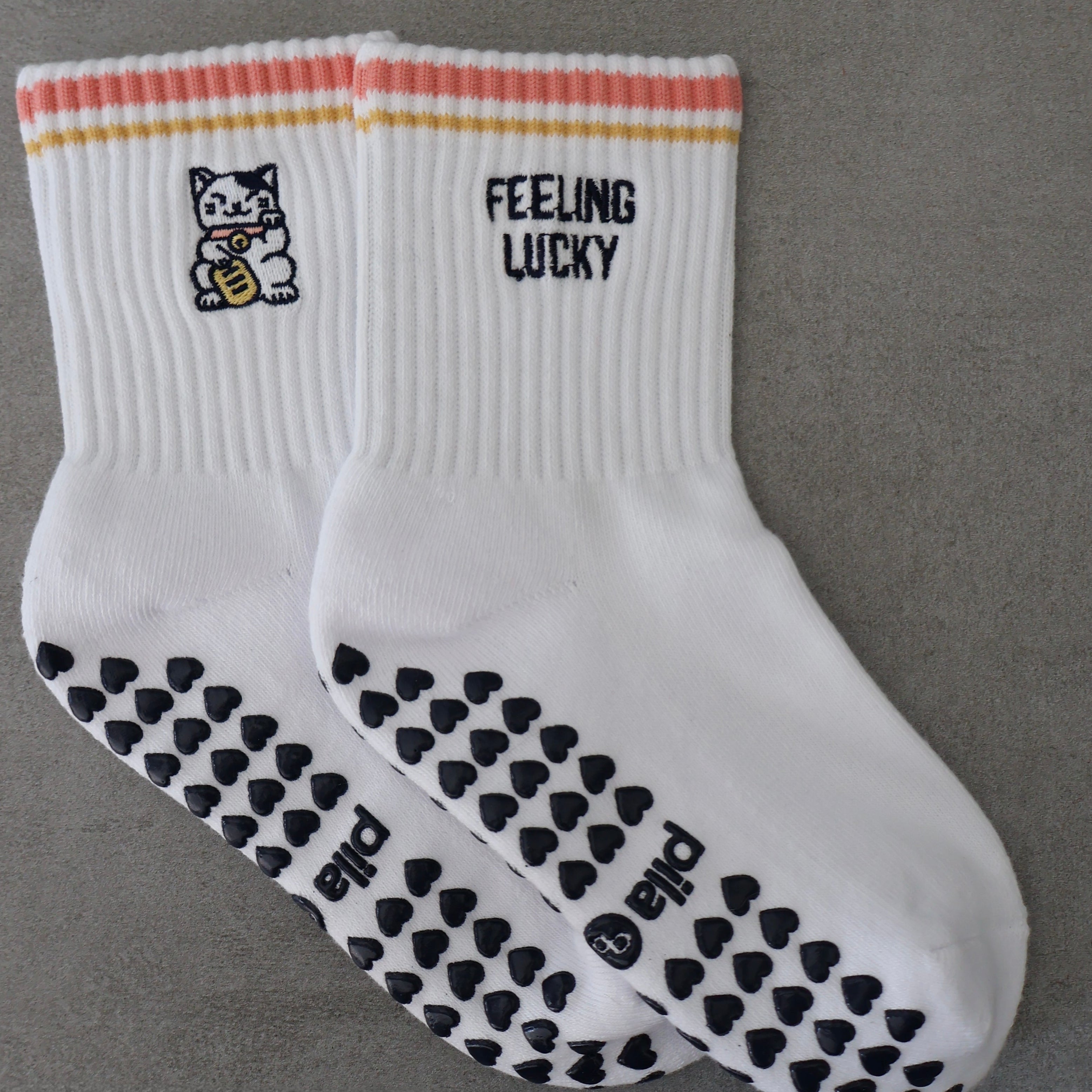 Feeling lucky grip socks