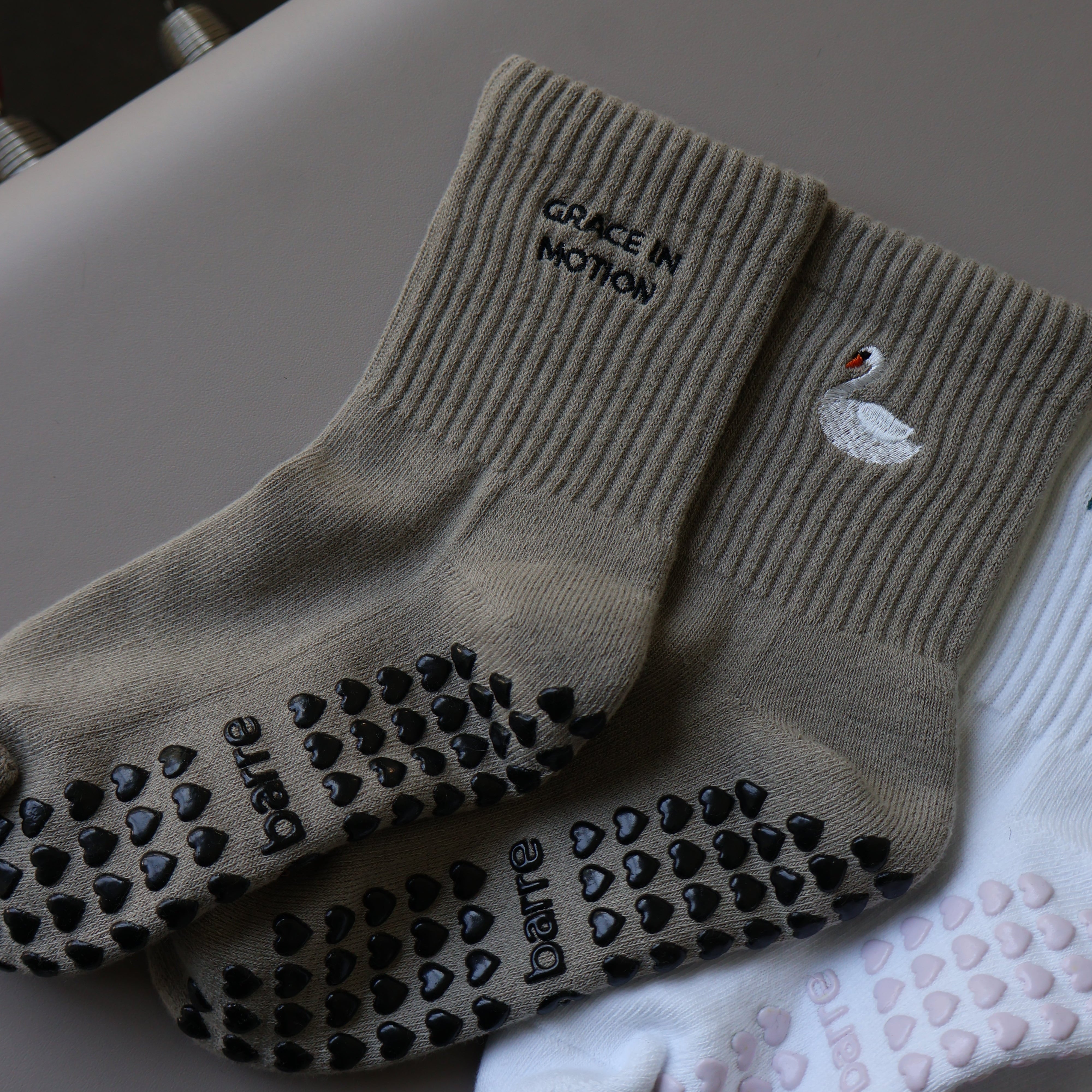Grace in motion swan pilates socks
