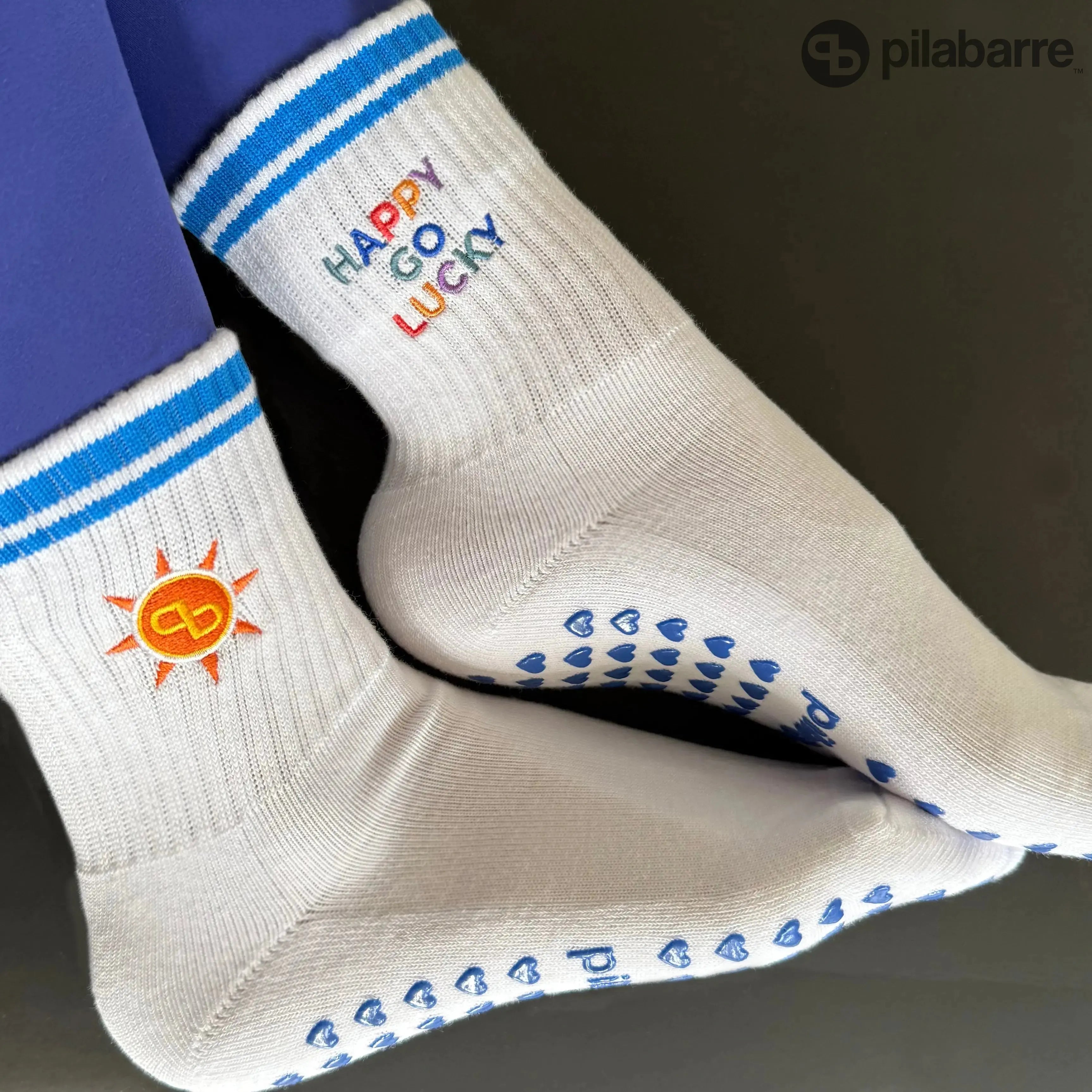 Happy Go Lucky Grip Sock Socks My Store Pila-Barre