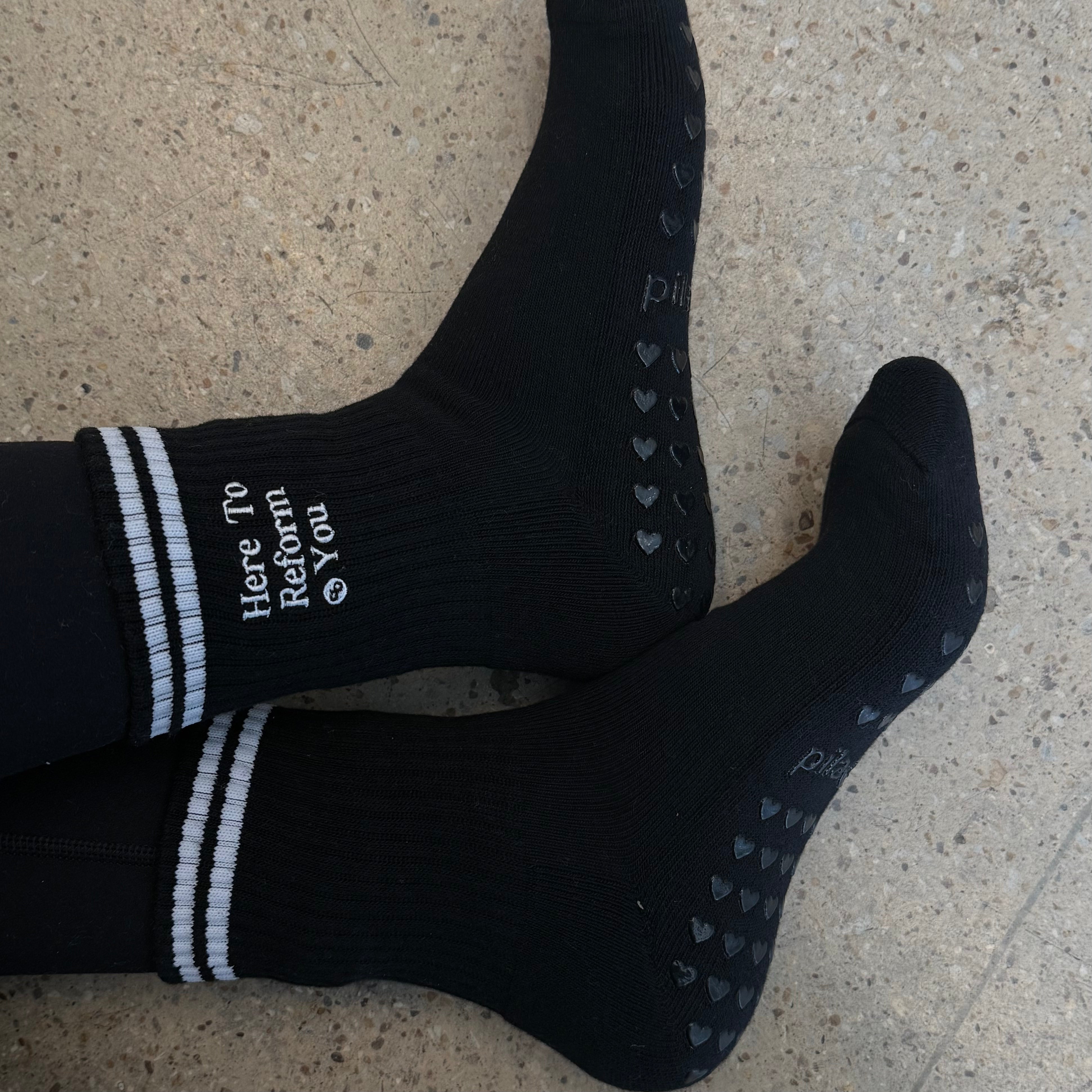 Here To Reform You Grip Sock My Store Pila-Barre Instructor Sock Here To Reform You