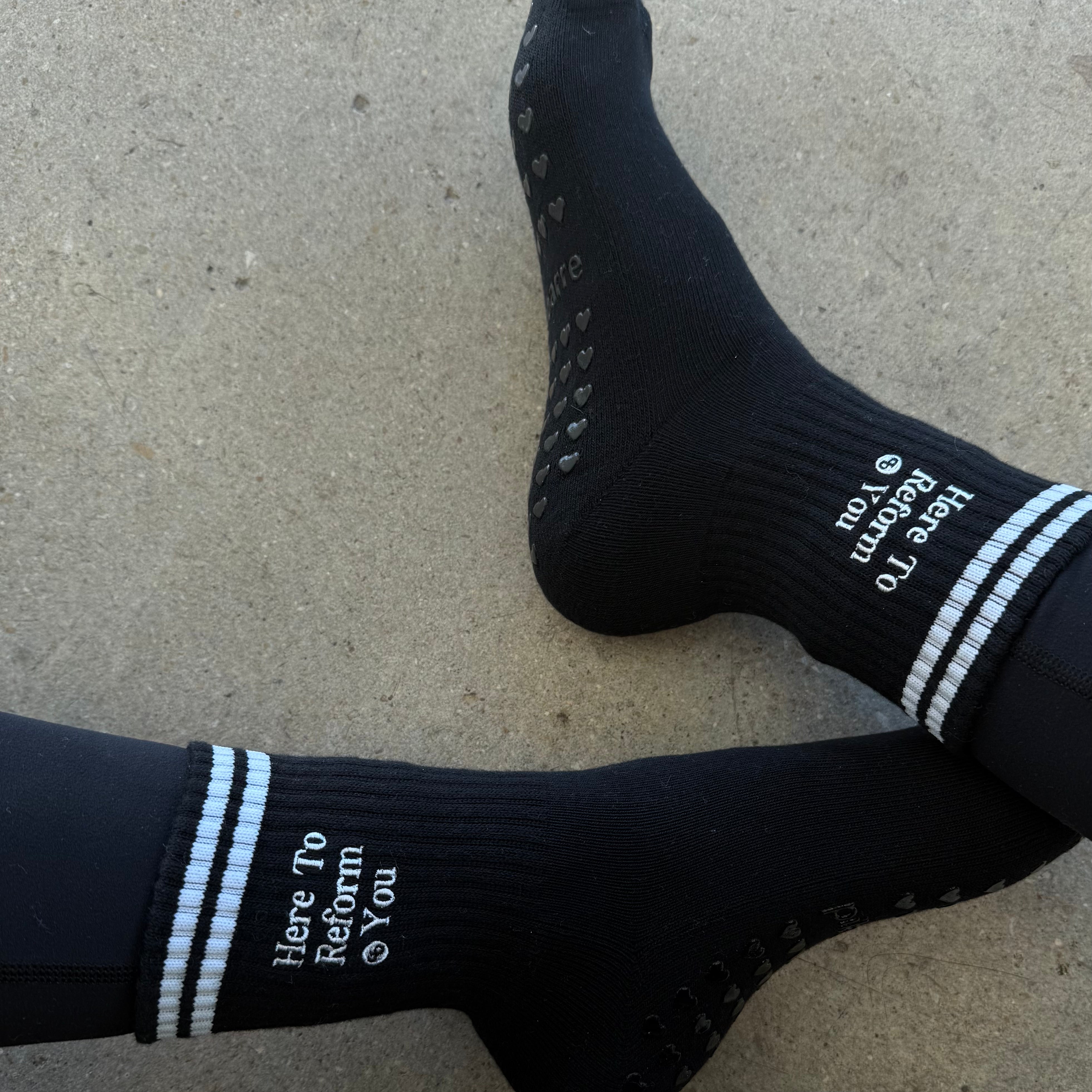 Here To Reform You Grip Sock My Store Pila-Barre Instructor Sock Here To Reform You