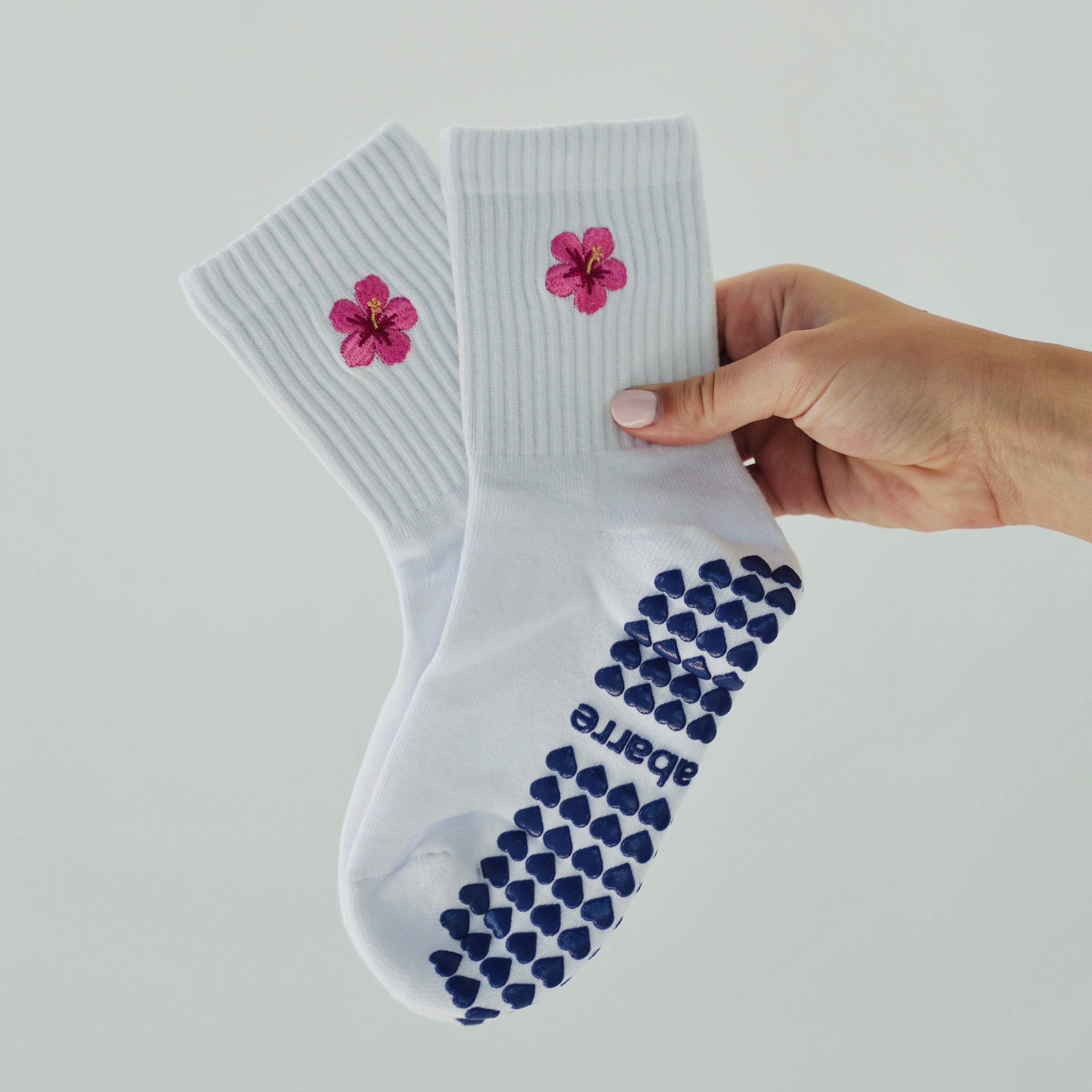 Hibiscus Pilates socks.