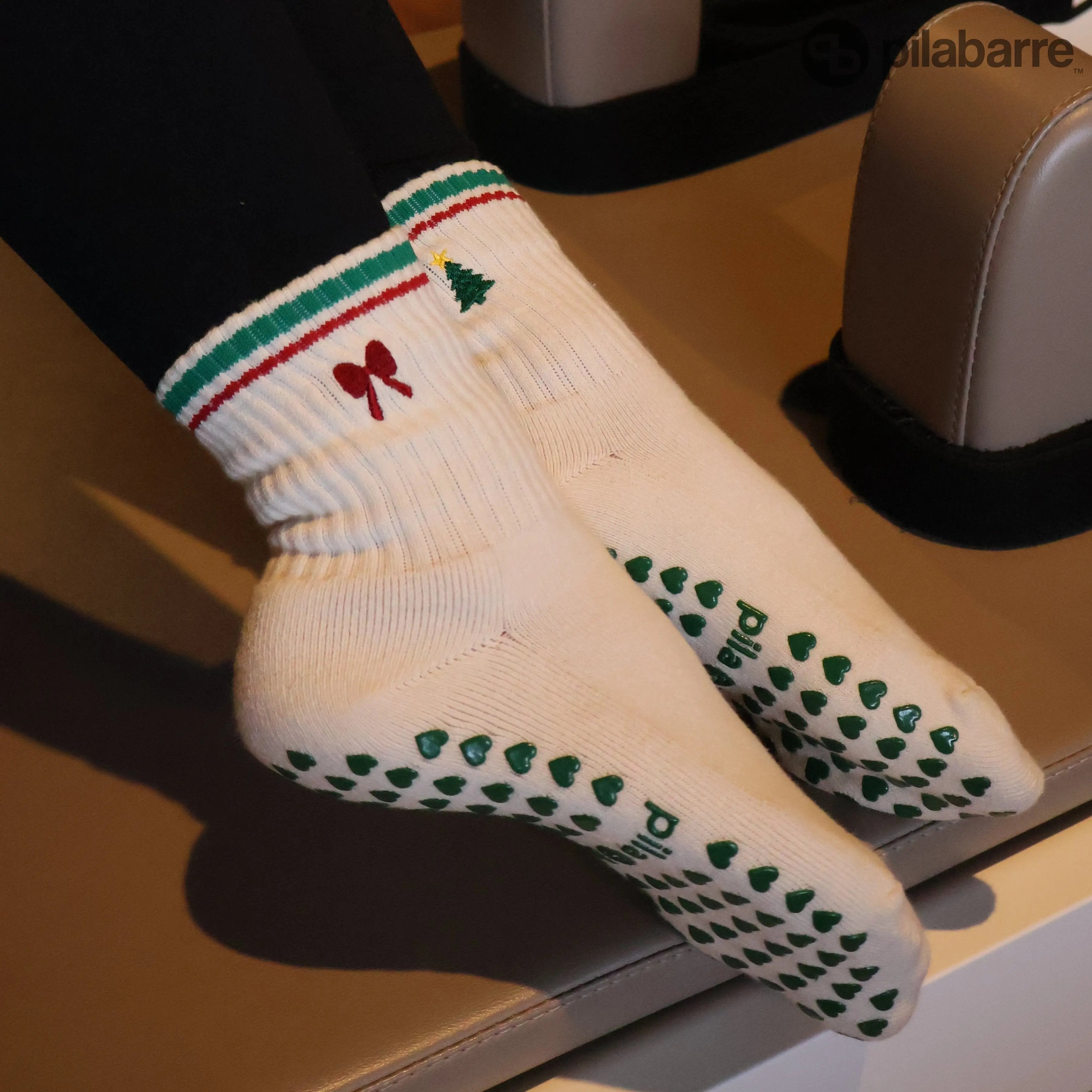 Holiday Grip socks for pilates