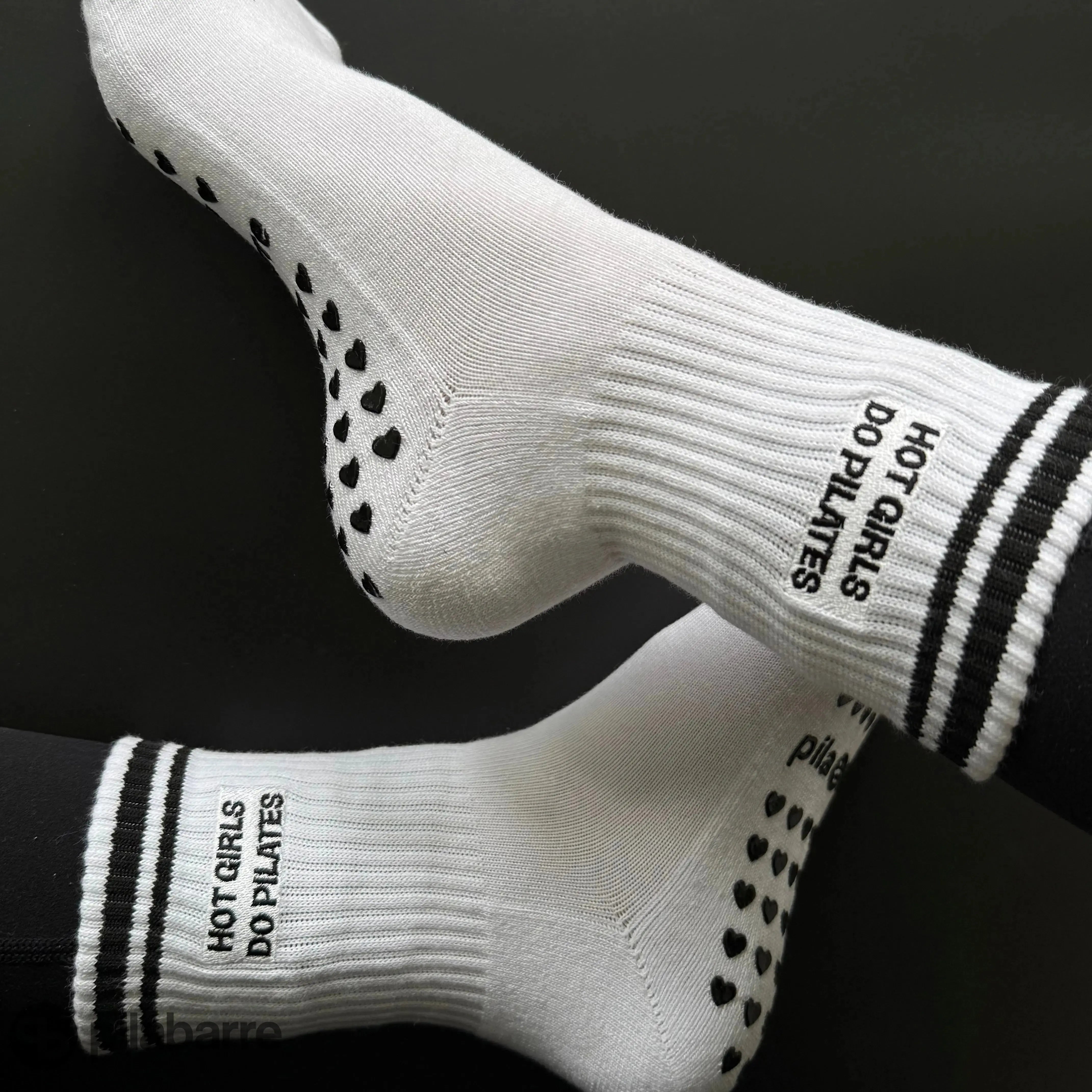 Hot Girls Do PILATES Sock - White/Black My Store Pila-Barre High Hot Girls Do Pilates Sock - Blue
