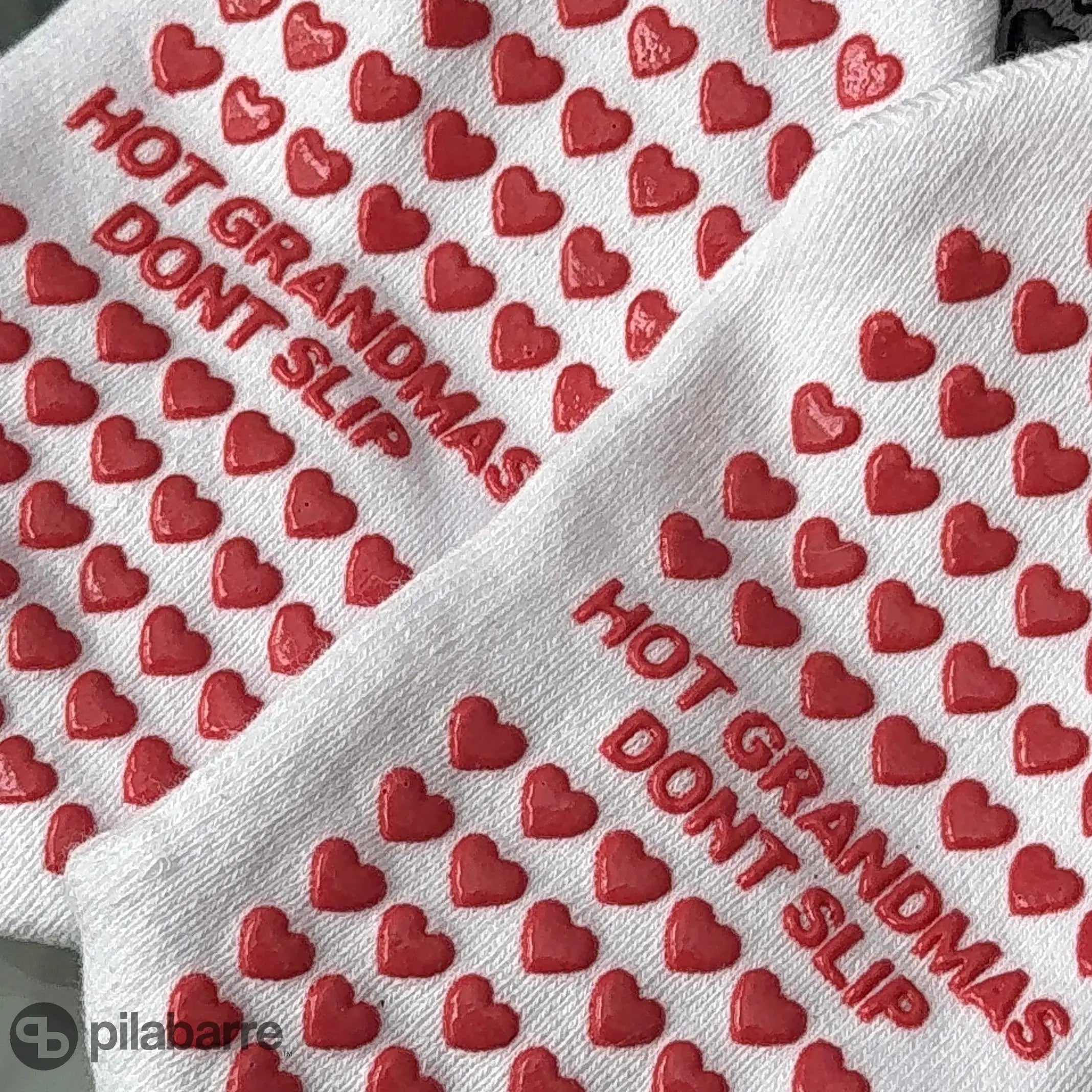 Hot Grandmas Dont Slip Low Sock - White/Red My Store Pila-Barre