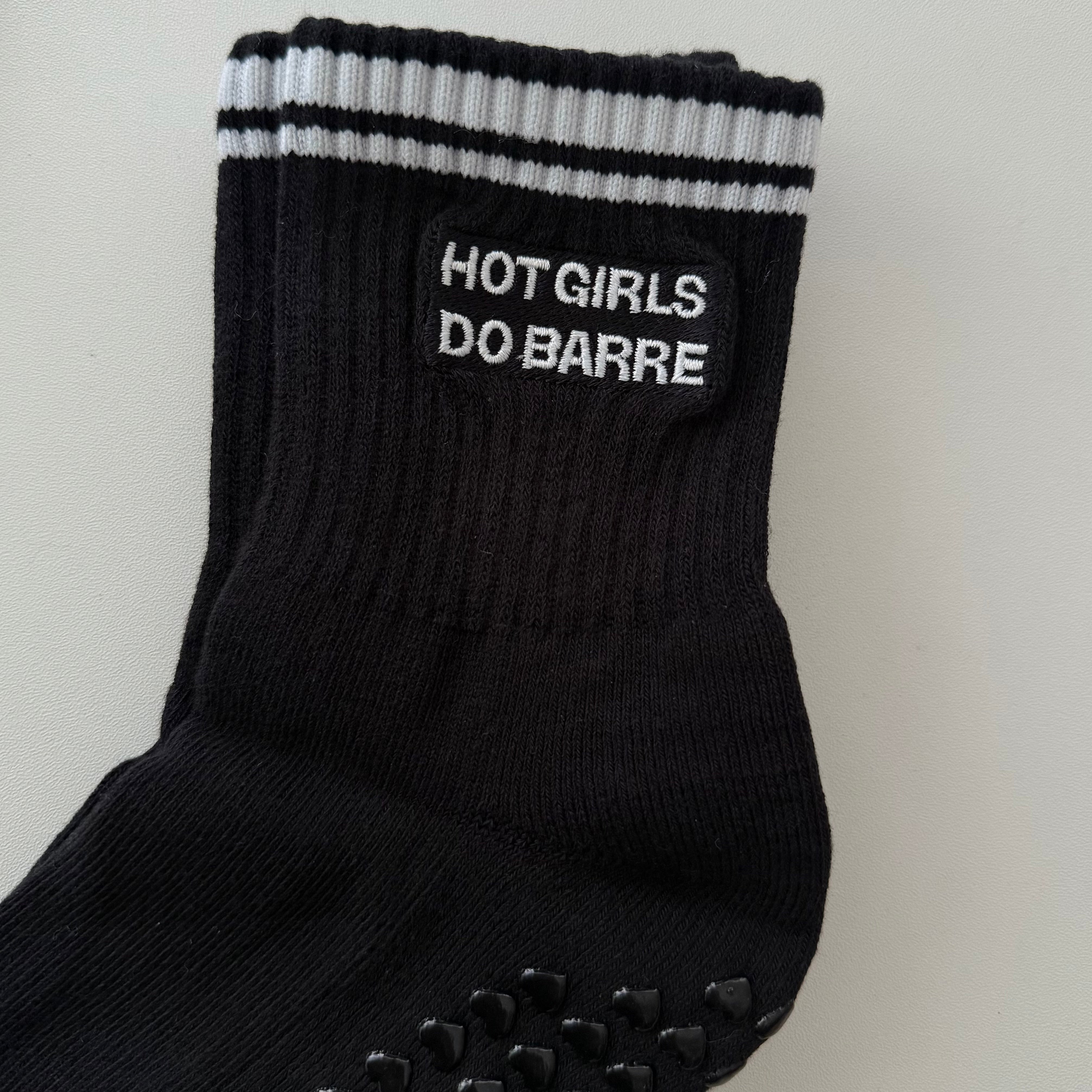 Hot Girls Do BARRE Sock - Black