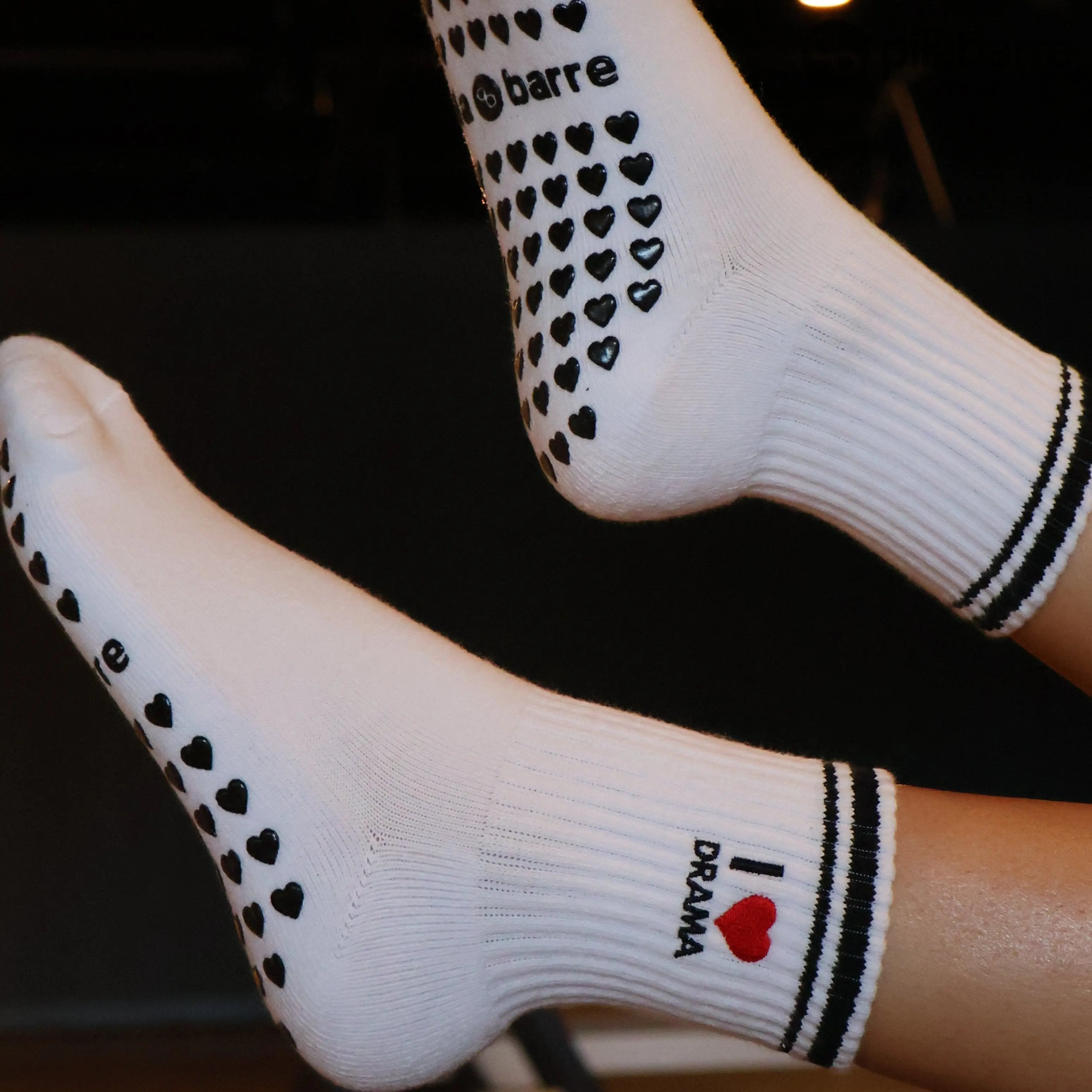 I LOVE DRAMA GRIP SOCKS FOR REFORMER PILATES CLASS