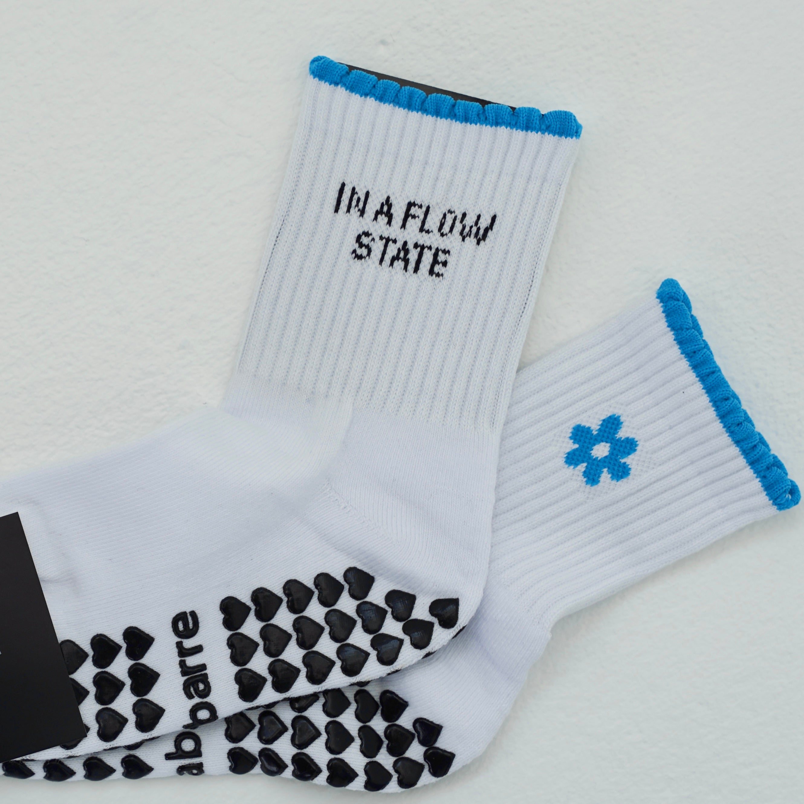 In a flow state grip socks for pilates