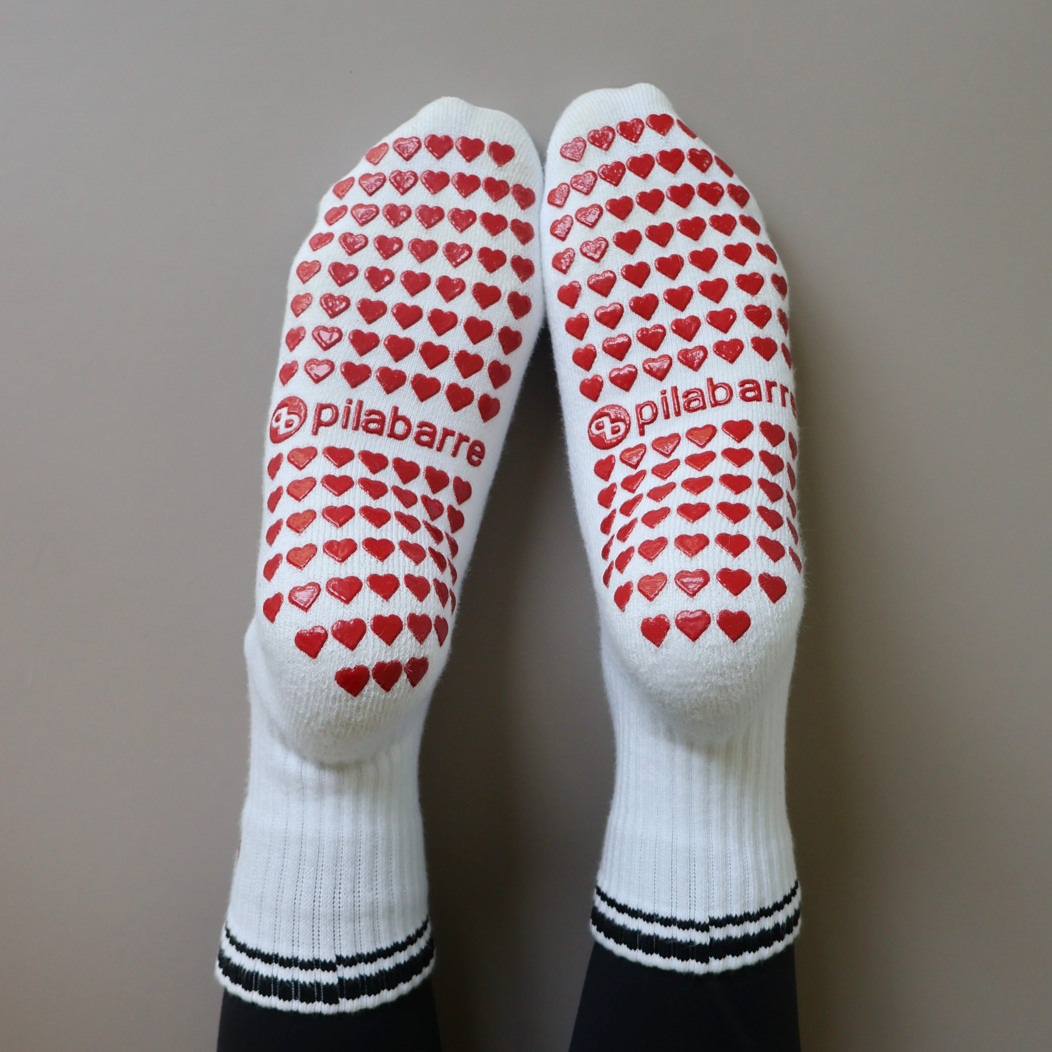 LADYBUG GRIP SOCKS FOR PILATES - HEART GRIPS