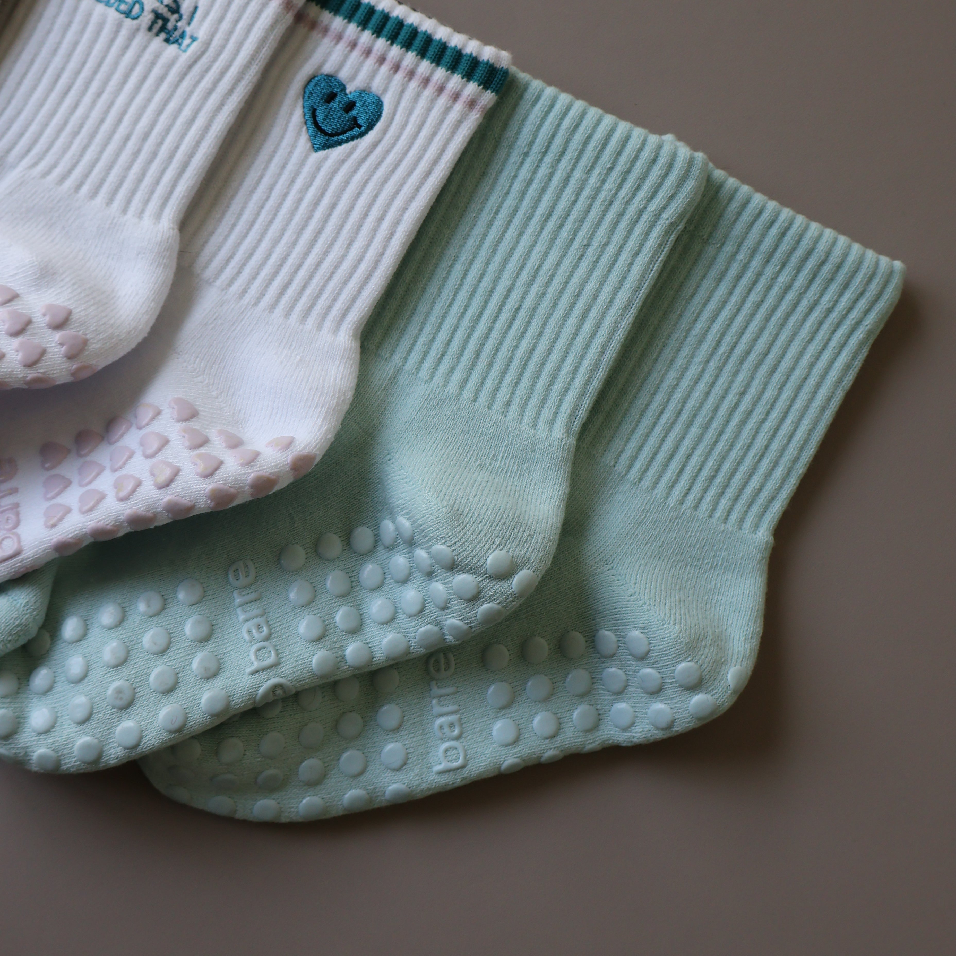 MINT PILATES SOCKS FOR SPRING