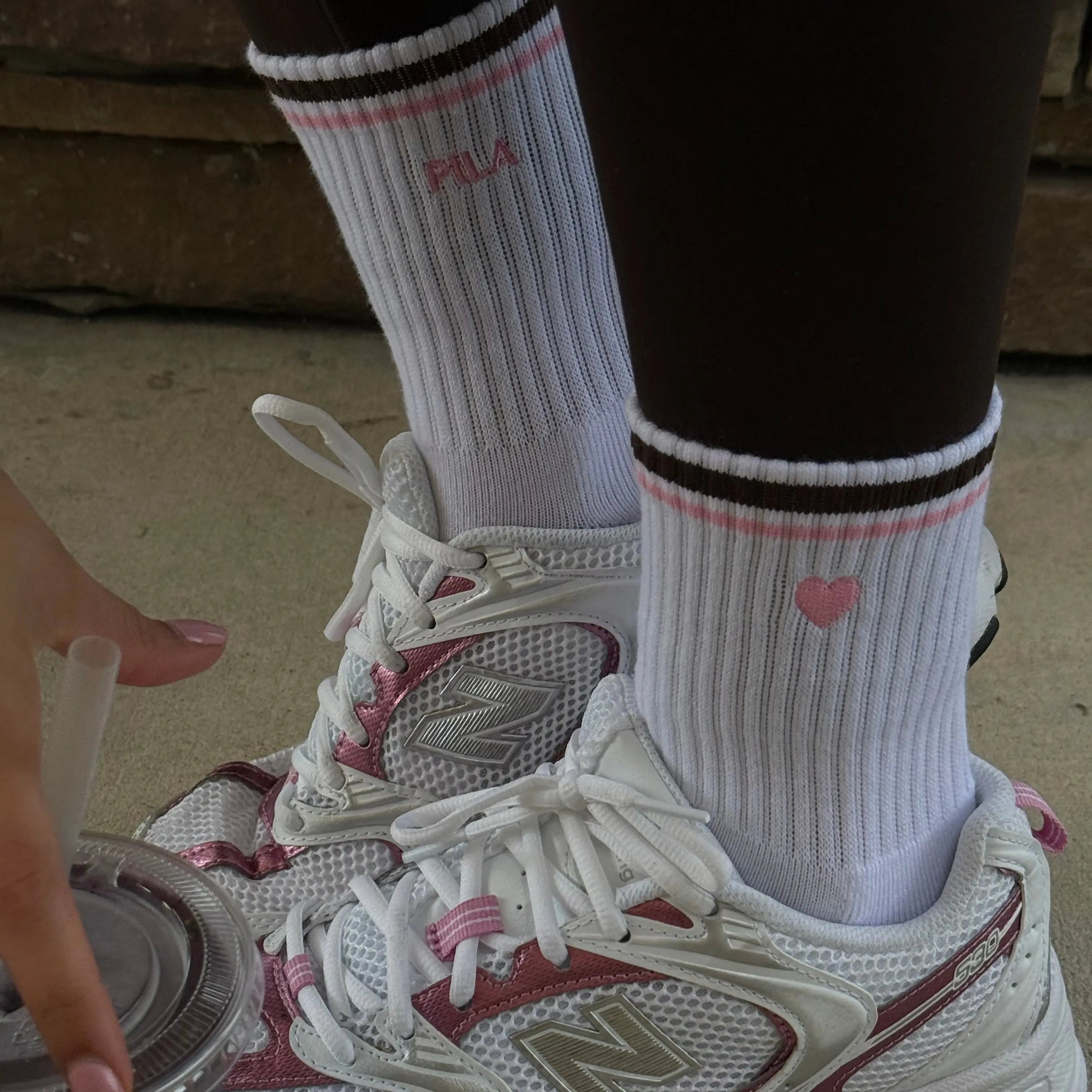 Pila Grip socks for Barre with Hearts