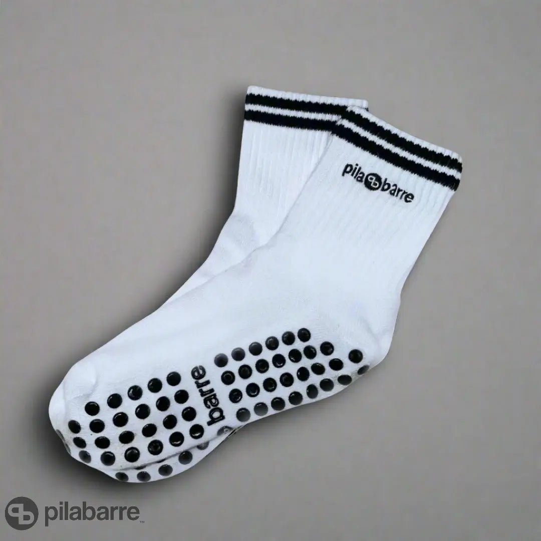 PILA Essential Grip Socks - White Socks My Store Pila-Barre High Hot Girls Do Pilates Sock