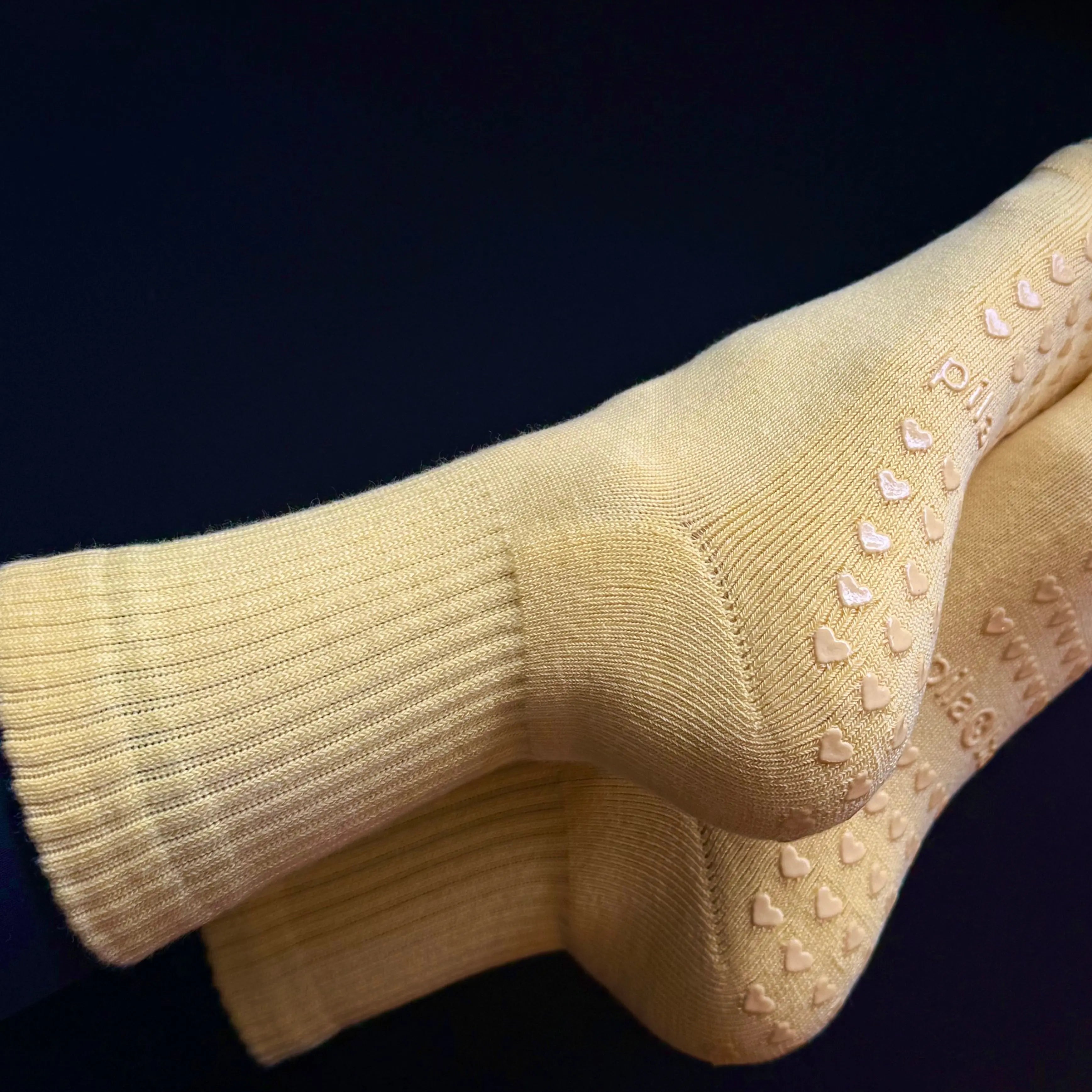 PILA Plain Best Grip Sock - Butter Yellow Socks My Store Pila-Barre PILA Plain Best Grip Sock - Butter Yellow