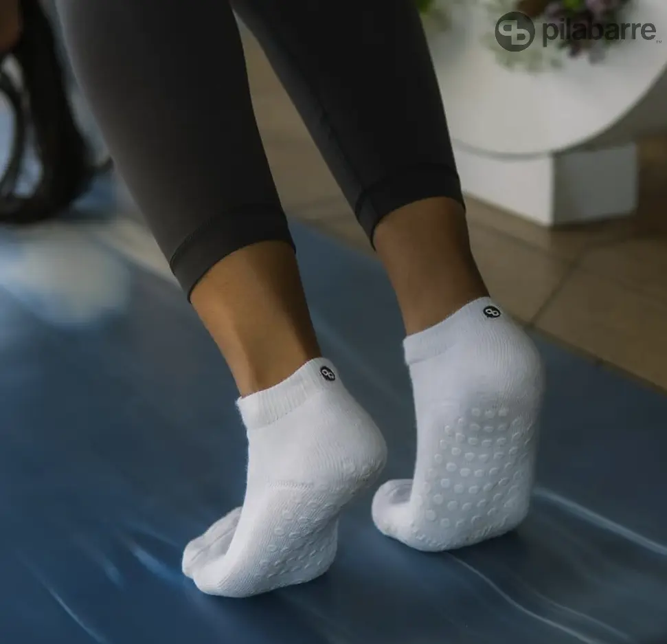 PILA Plain Best Low Grip Socks - White My Store