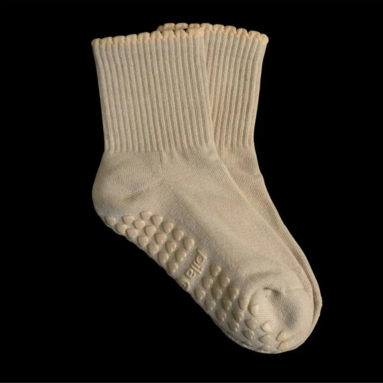 PILA Plain Best Cream Grip Socks My Store