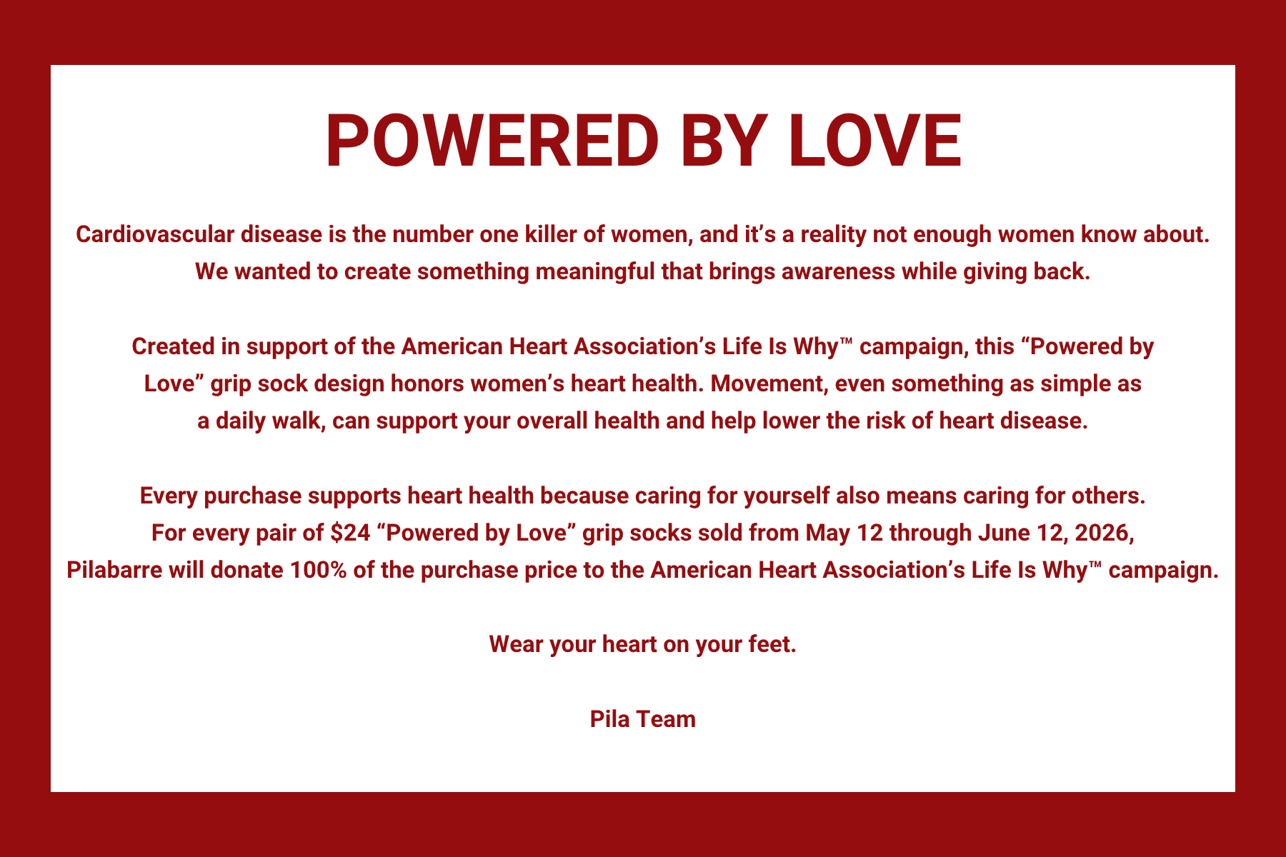 Powered By Love Grip Socks