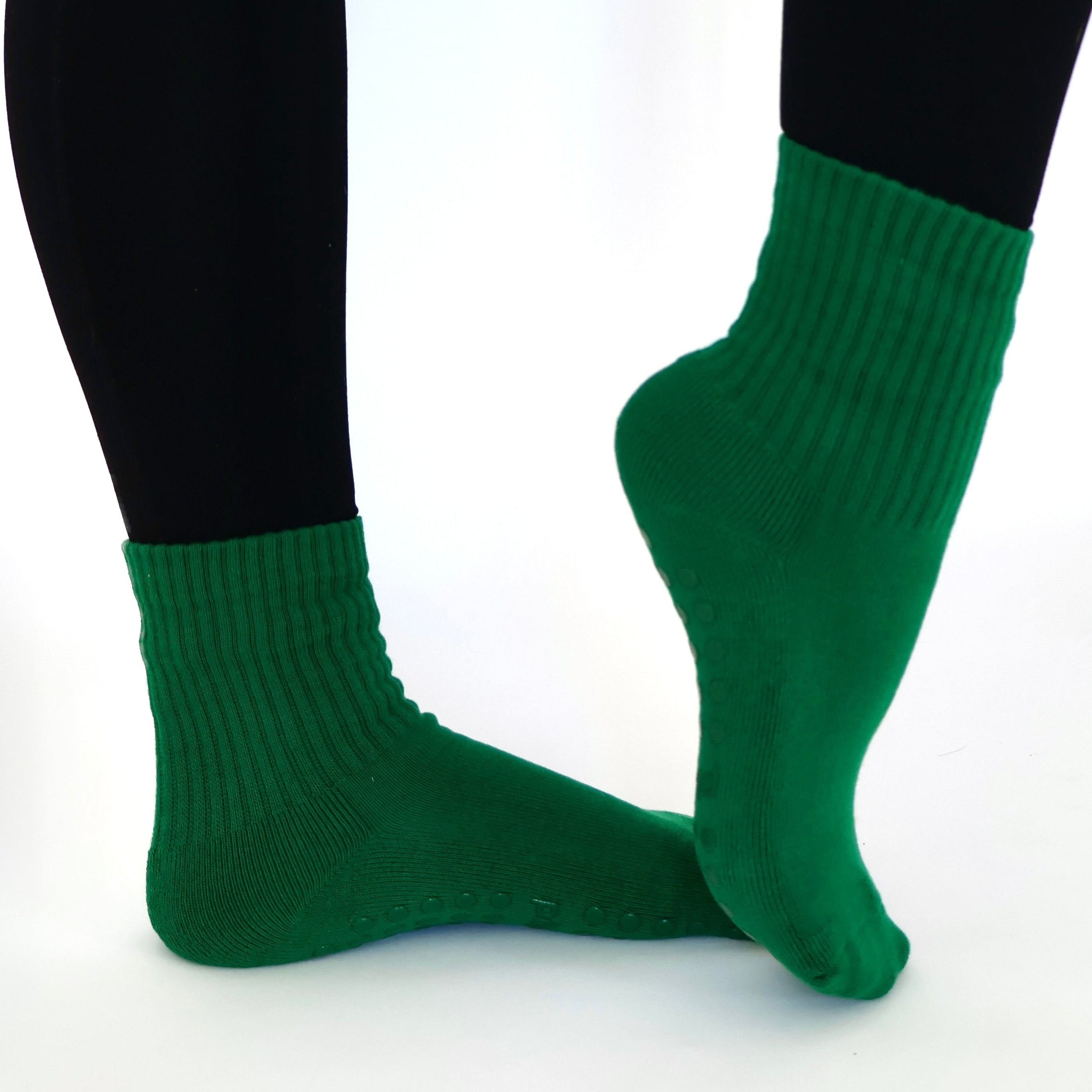 Pila Plain in Green Pilates Socks- St.Patricks Day Pilates Socks - edited