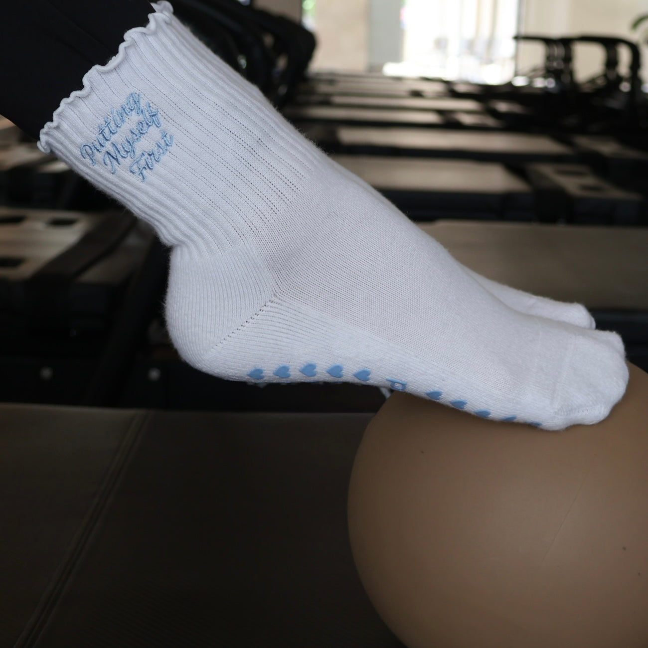 Putting Myself First Grip Socks - THE DAILY RULE x PILABARRE Socks Pila-Barre Pila-Barre Putting Myself First Grip Socks - THE DAILY RULE x PILABARRE