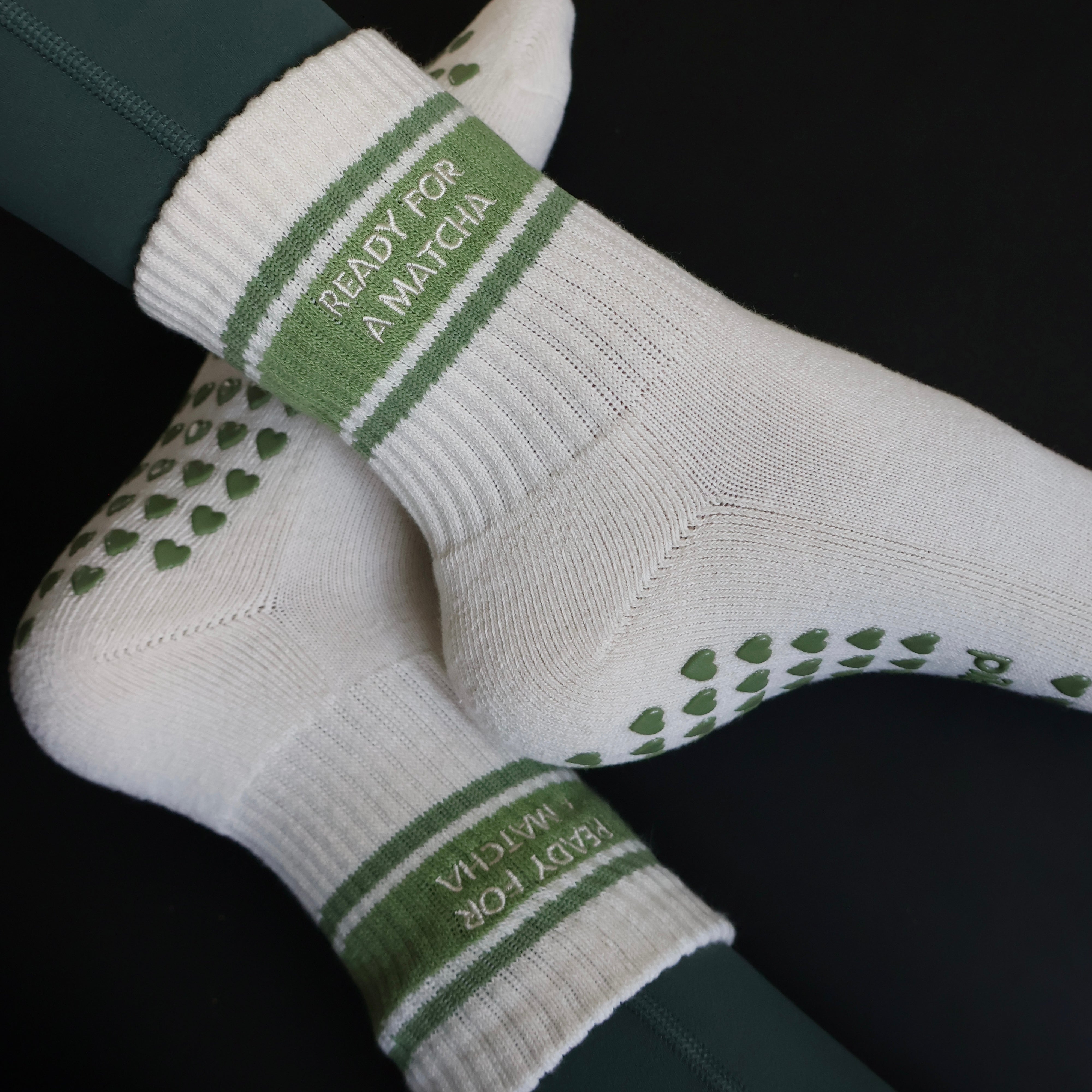 Ready for a Matcha Pilates Socks - green