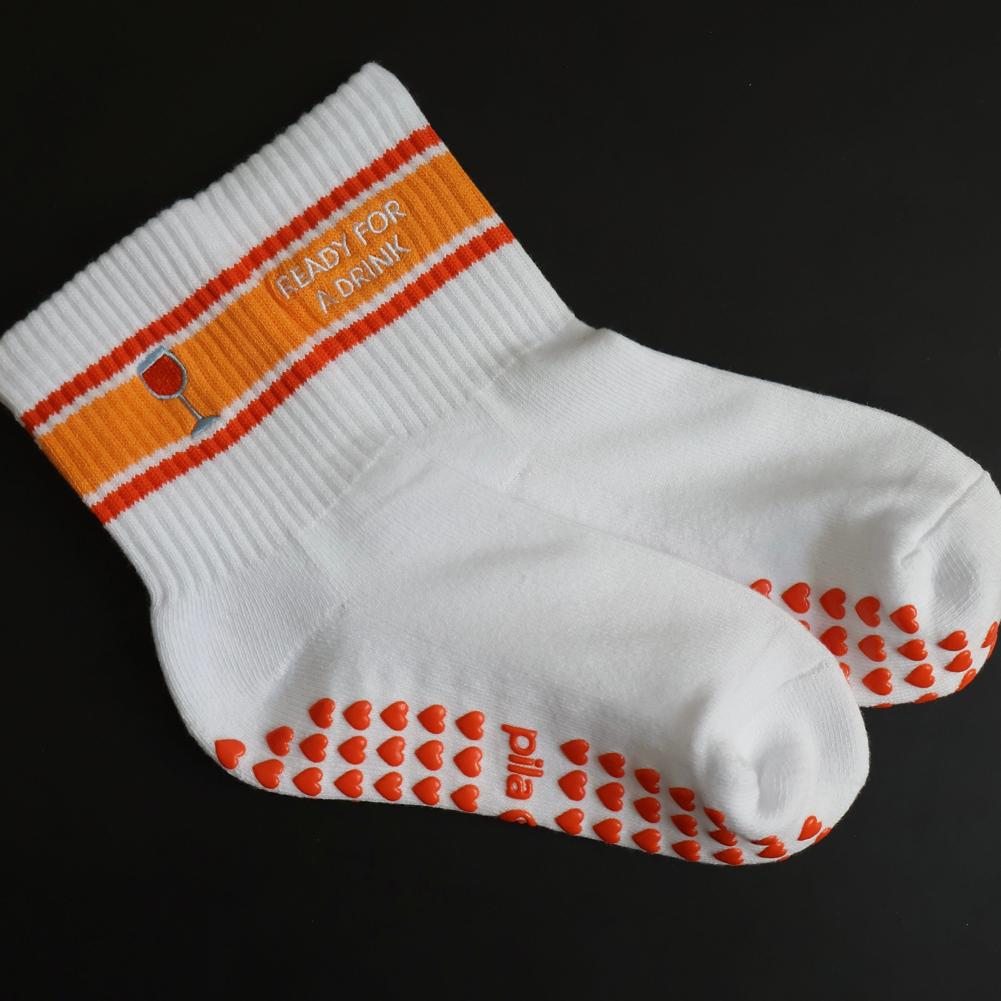 Ready for a drink grip socks