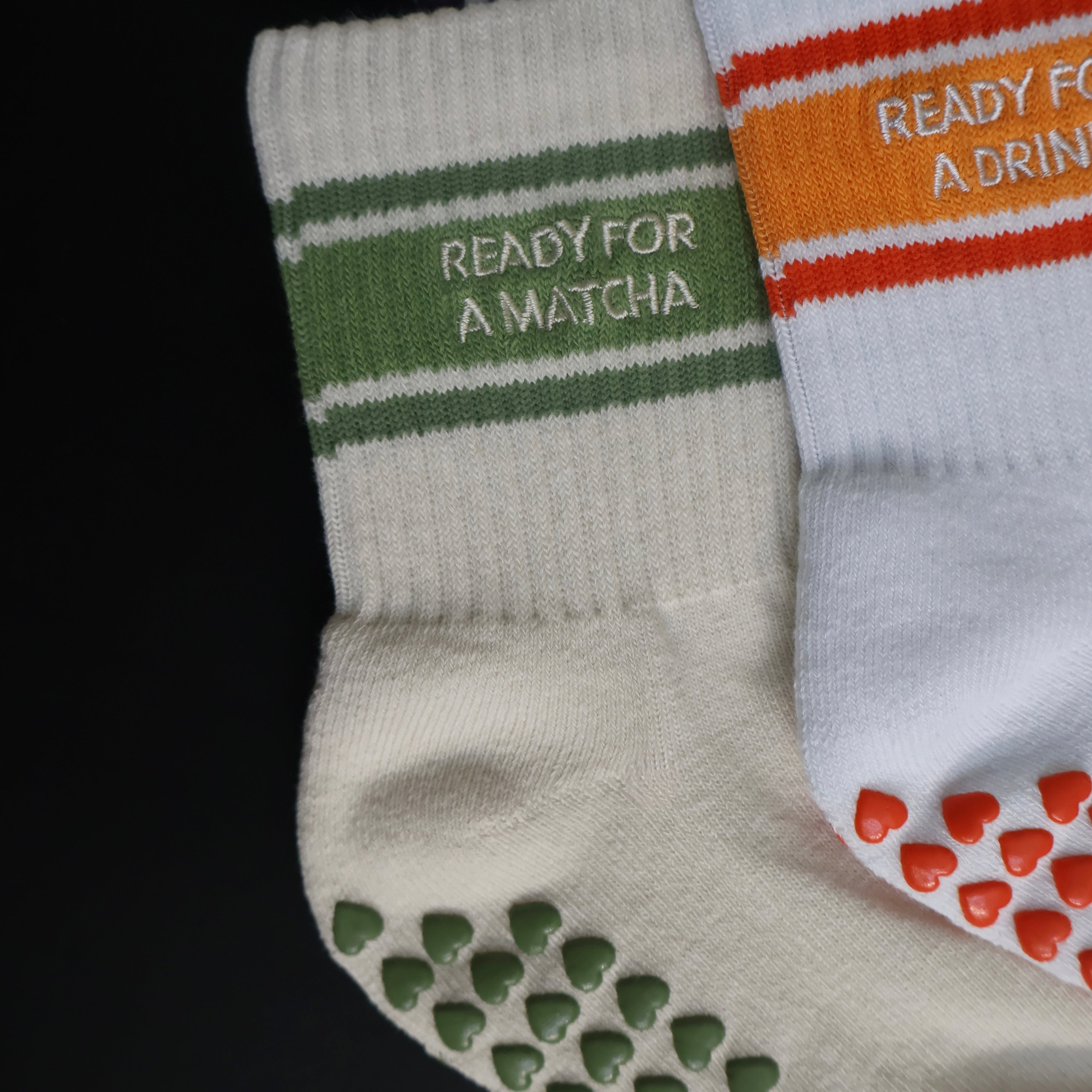 Ready for a matcha barre socks