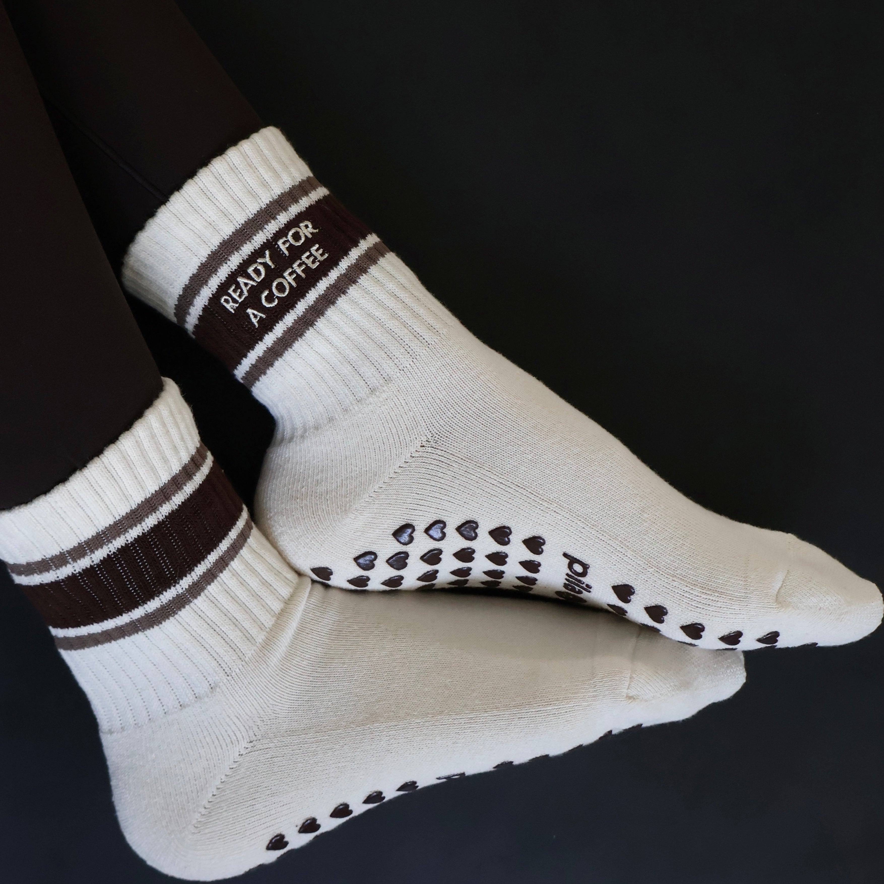 Ready for a Coffee Grip Socks Pila-Barre
