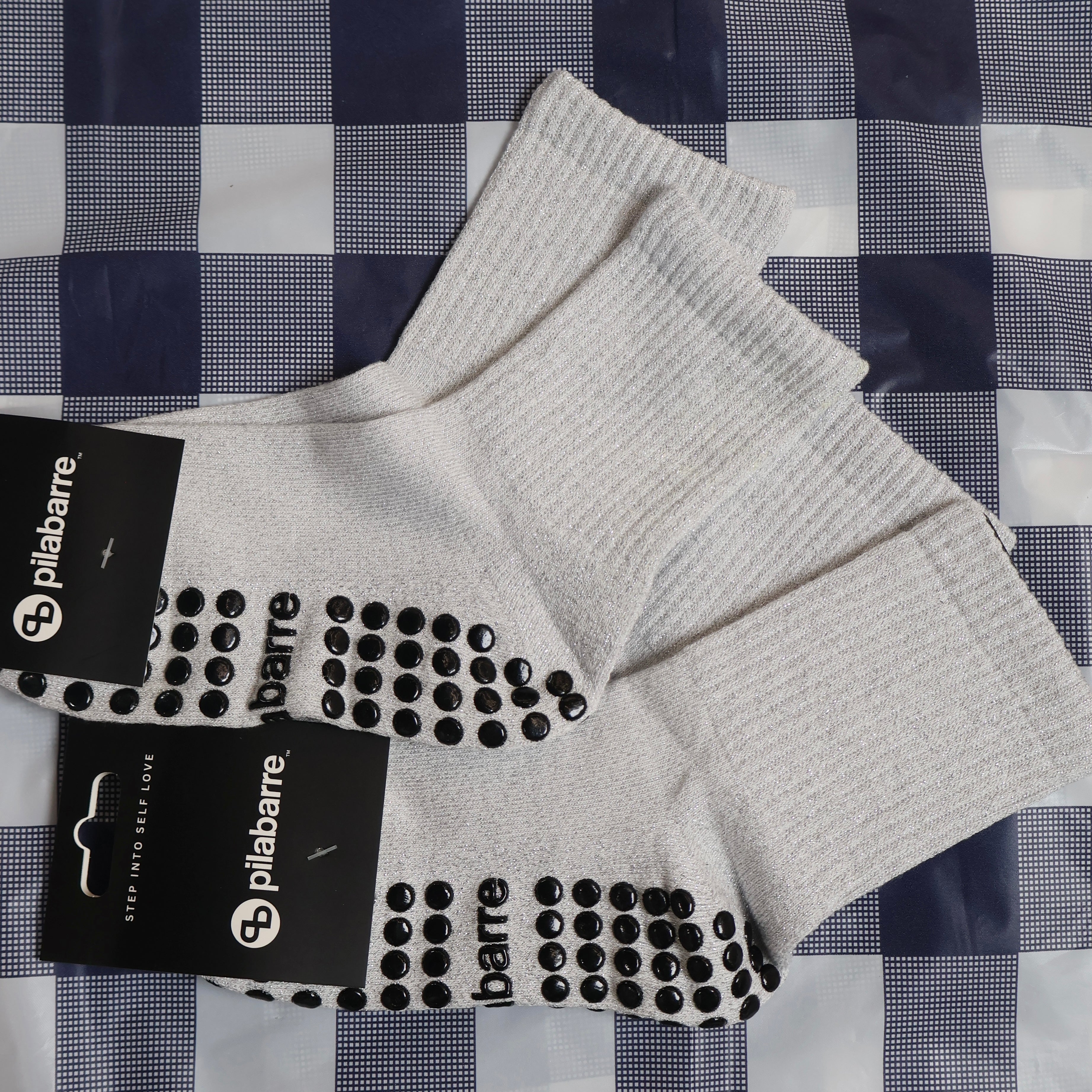 SPARKLE pilates SOCKS and barre socks with glitter