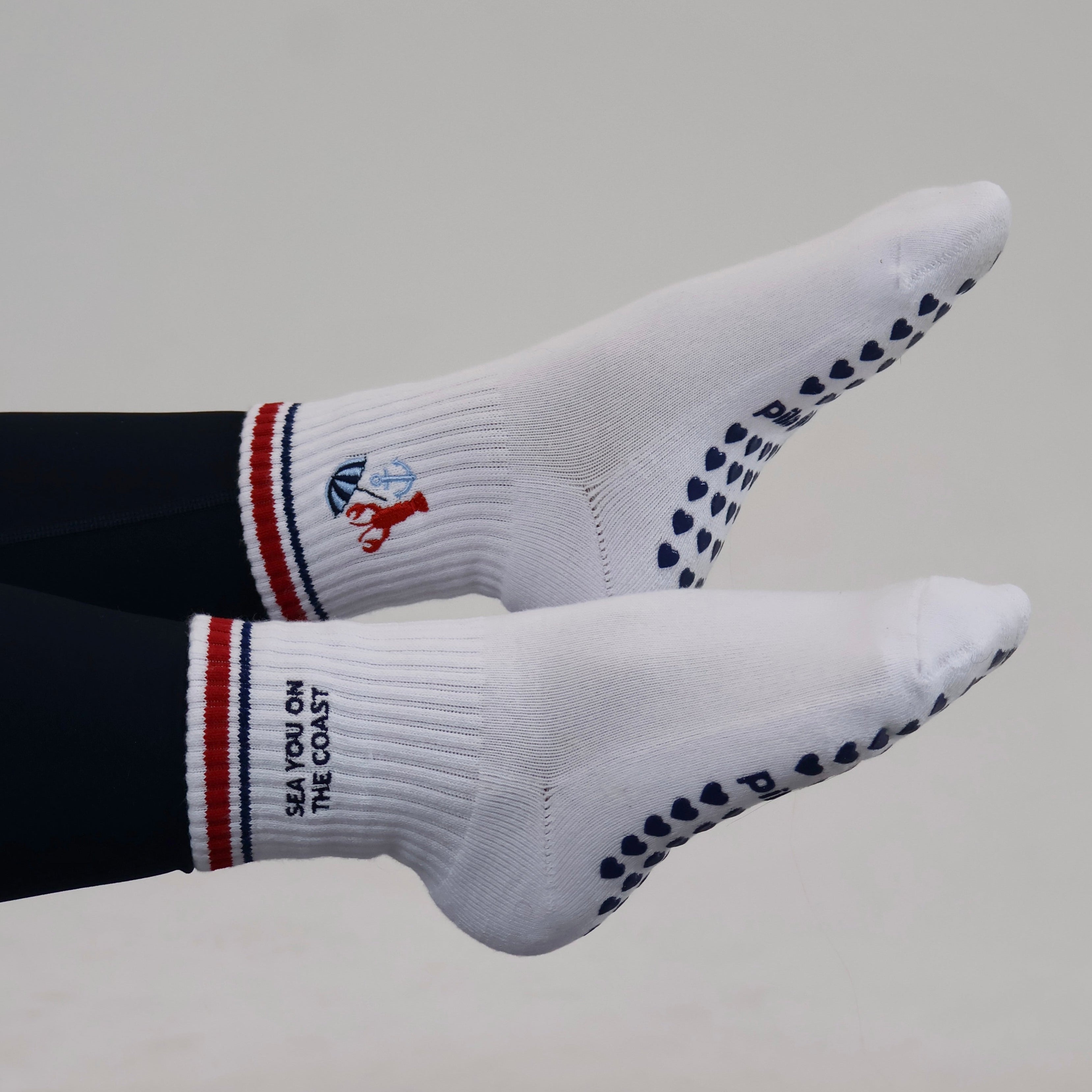 Sea you on the coast - coastal pilates socks