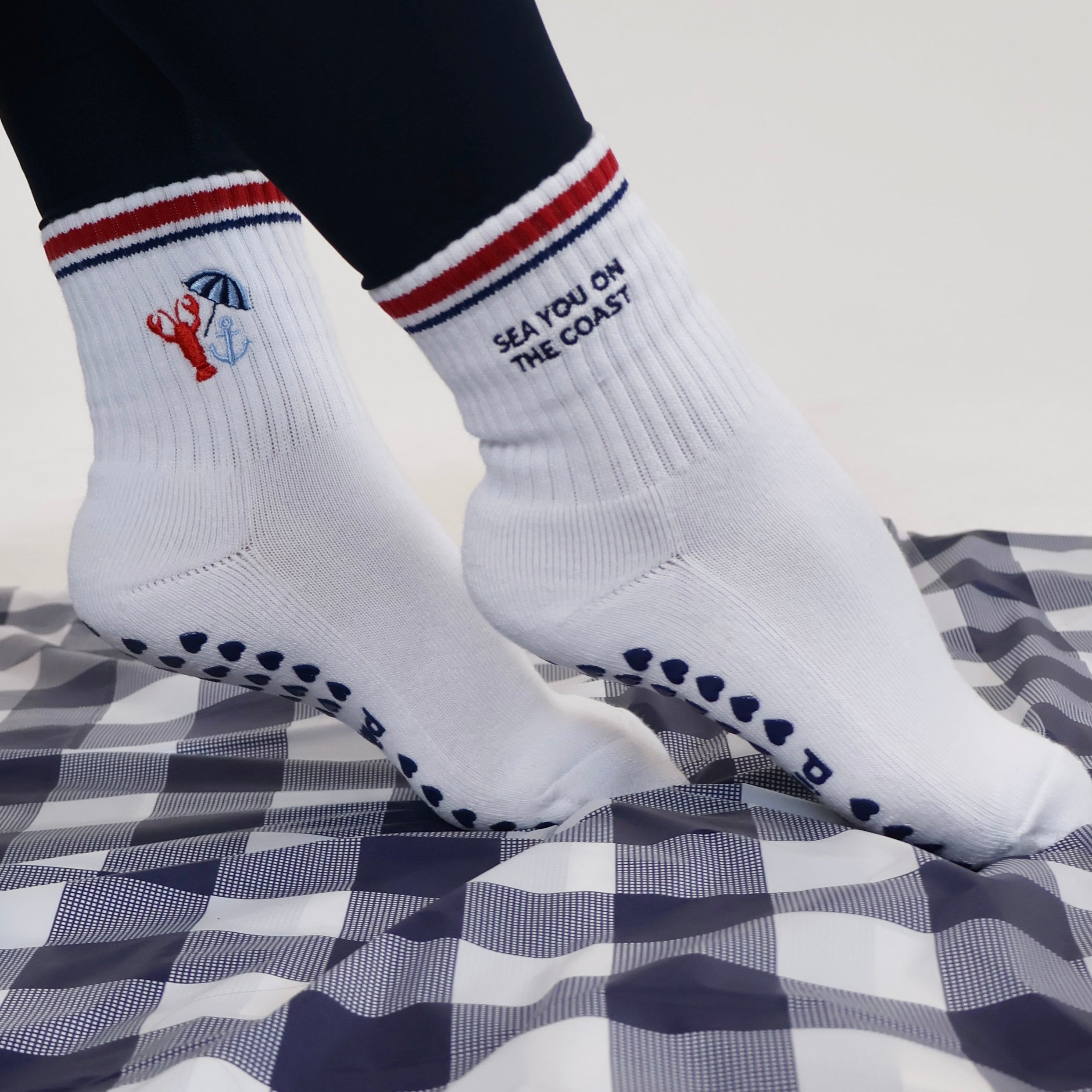 Sea you on the coast pilates socks
