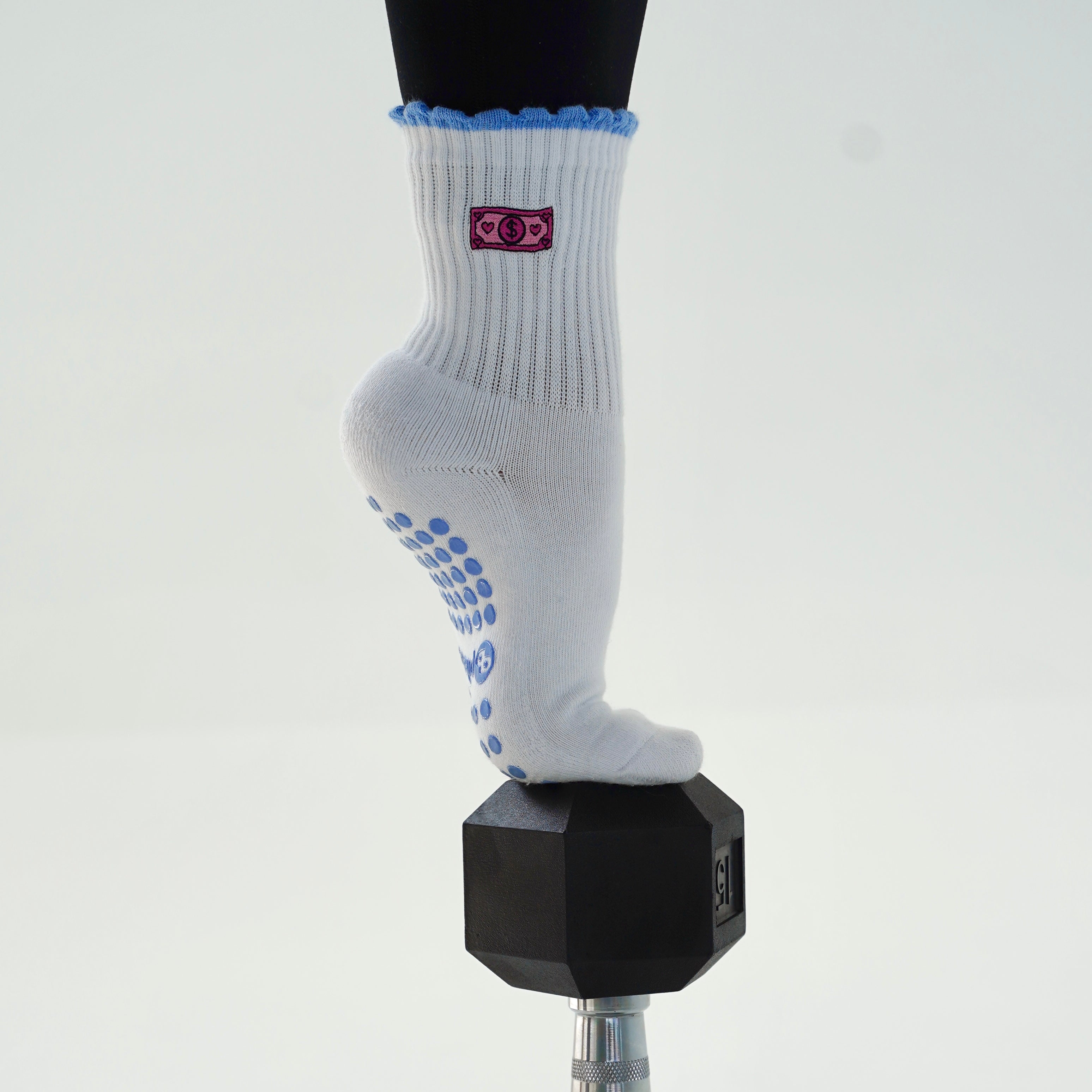 This and his credit card grip socks- dollar bill grip socks