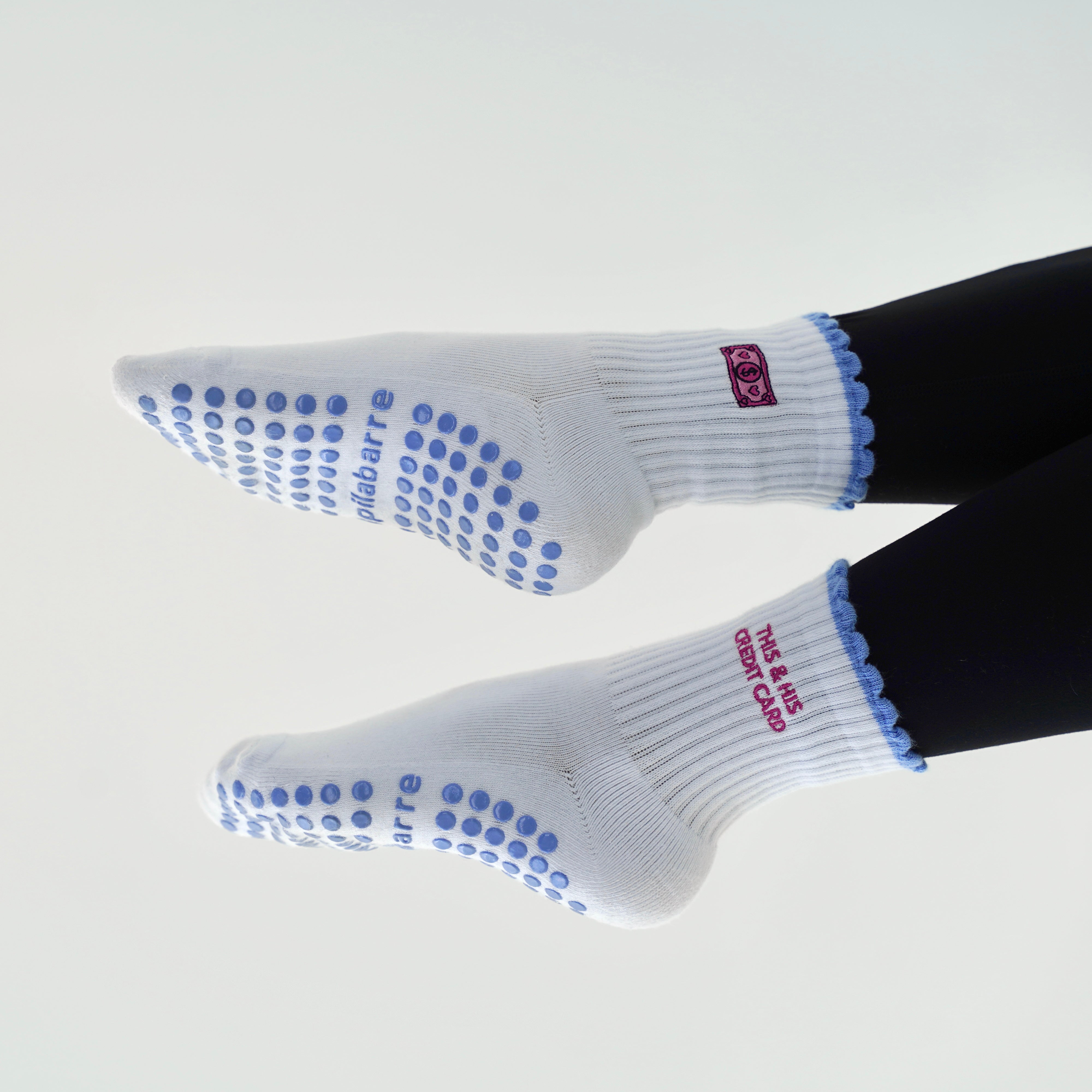 This and his credit card grip socks for barre