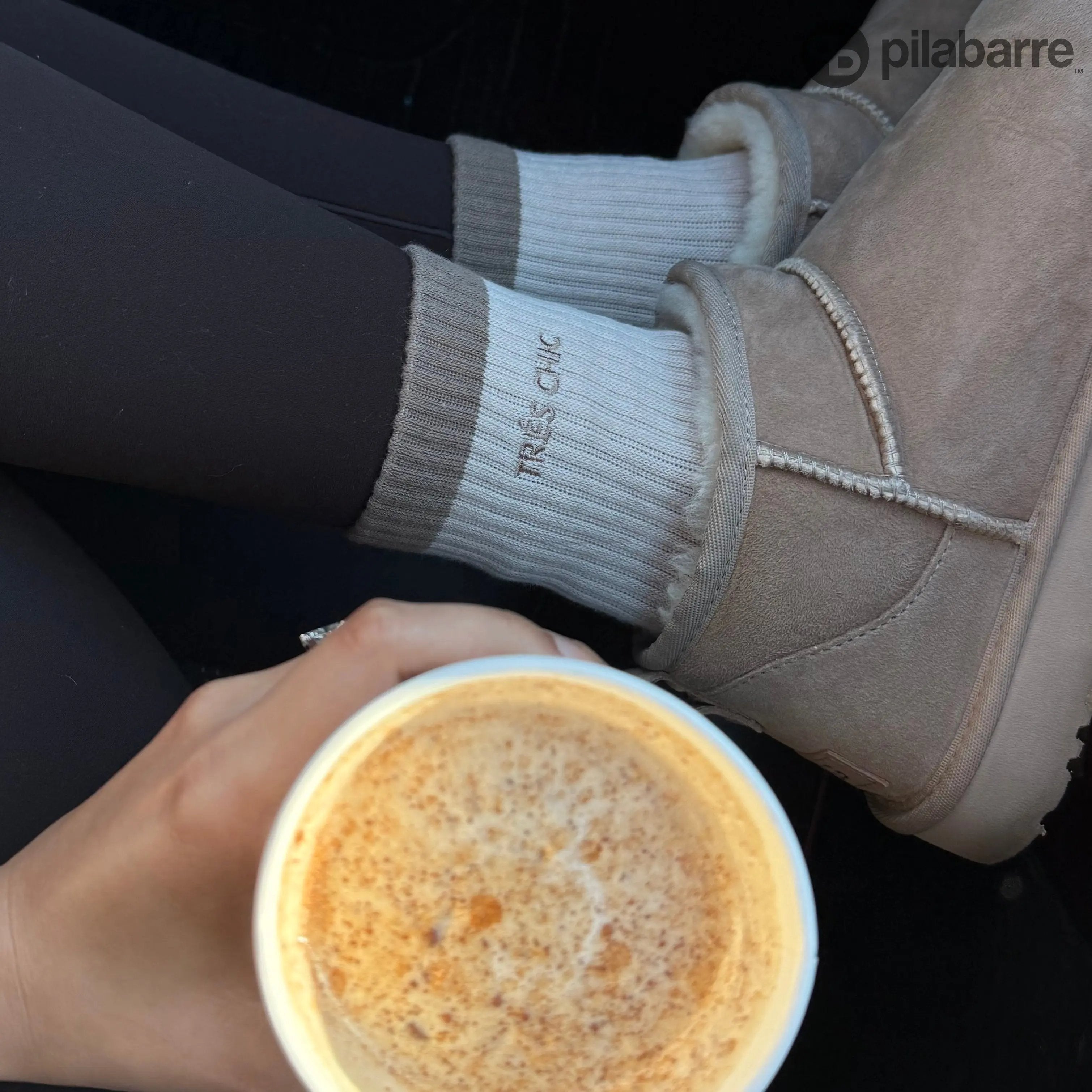 Tres Chic Barre Socks - Beige Barre Socks