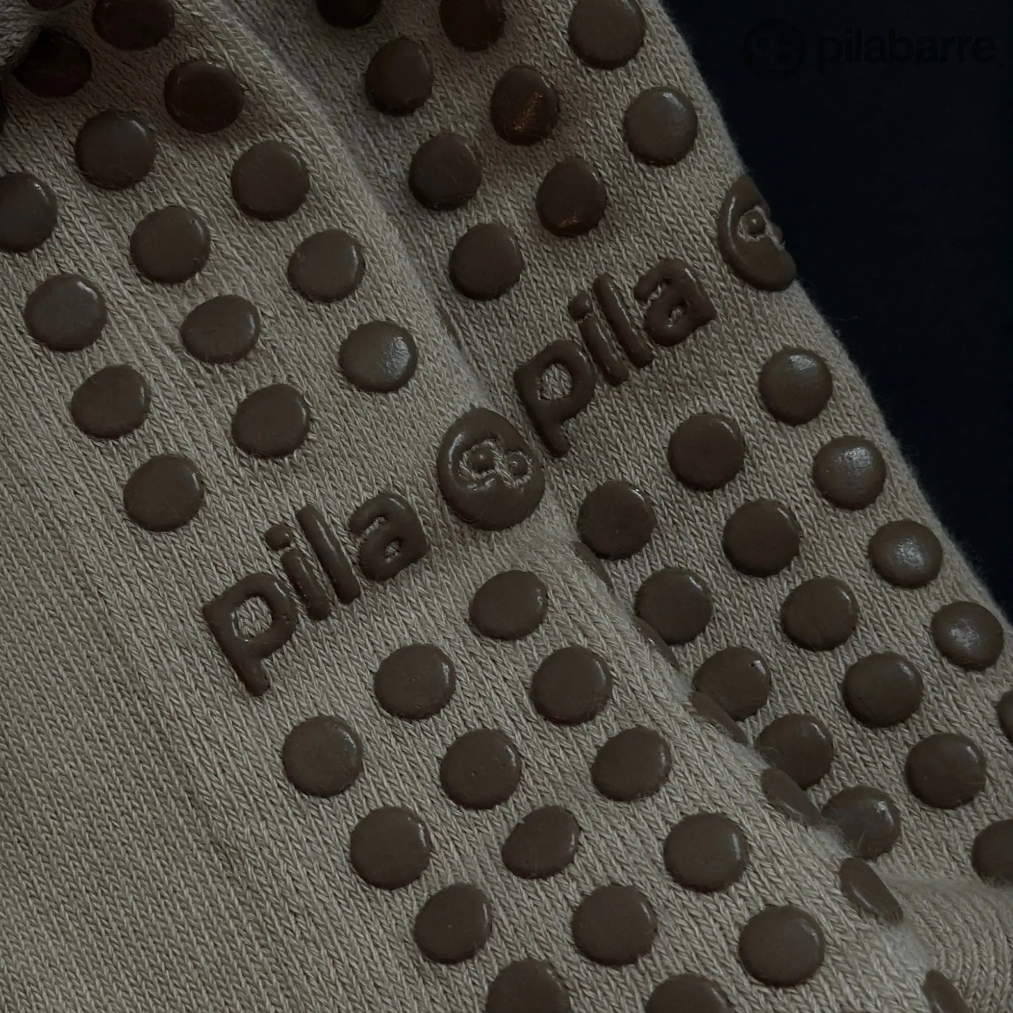 Beige Grip Socks from Pilabarre