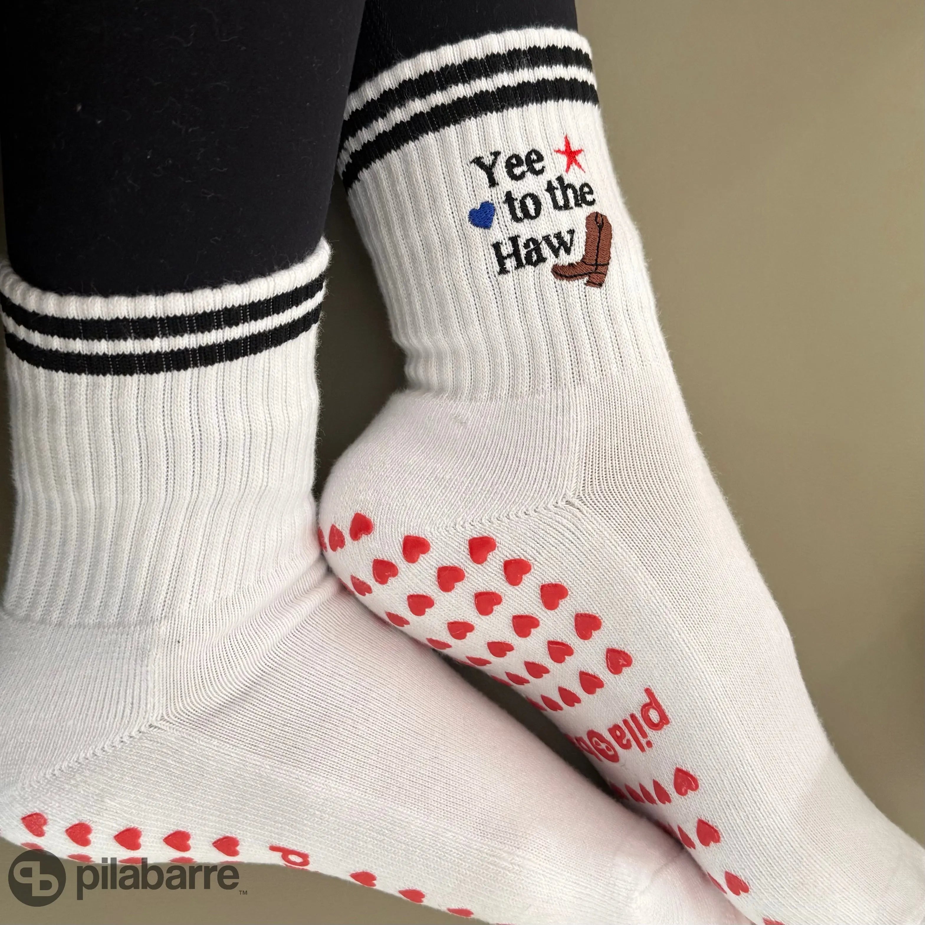 Yee To The Haw Grip Sock Socks My Store Pila-Barre