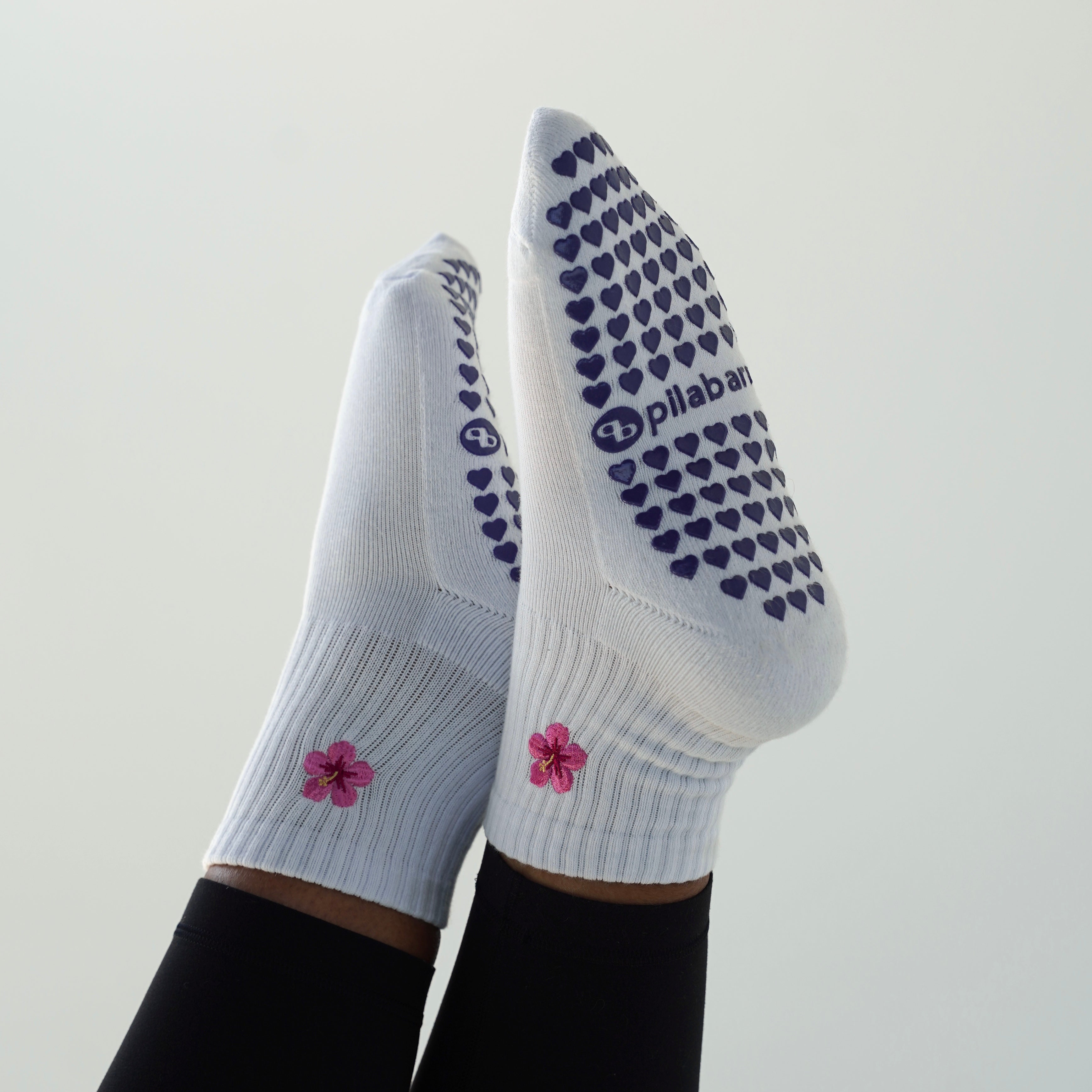Hibiscus Grip Socks