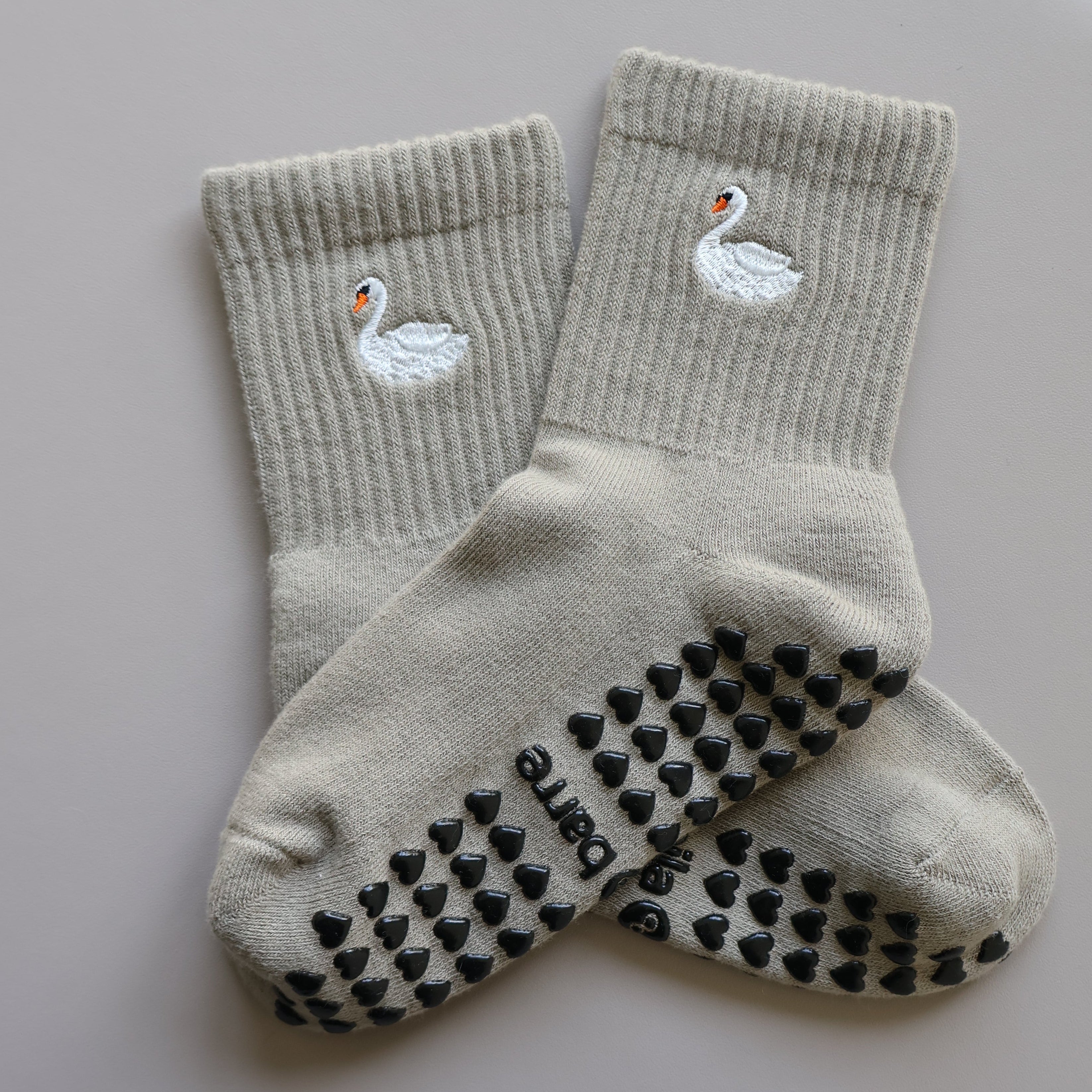 pilates socks with swans