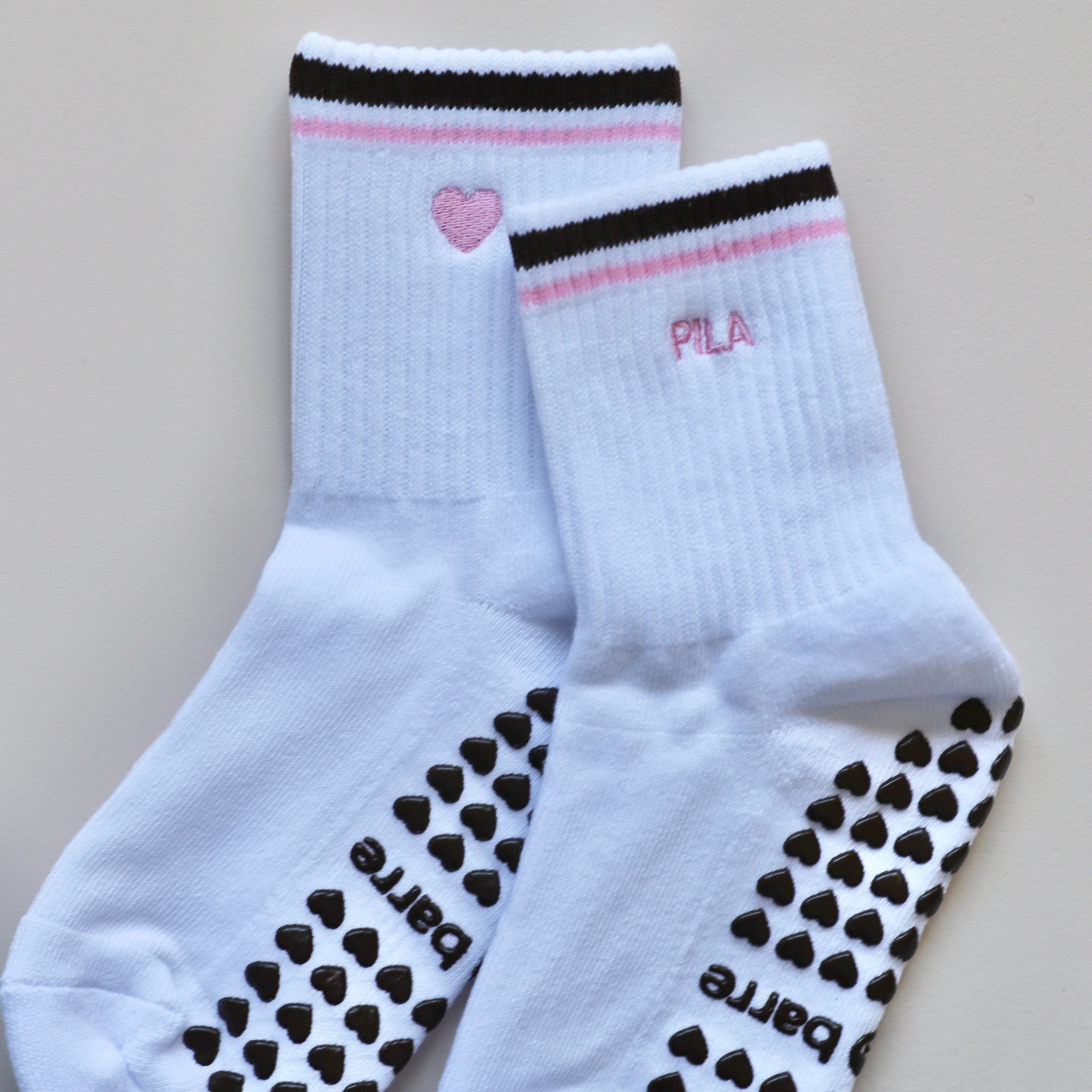PILA Essential Grip Socks - Pink/Brown