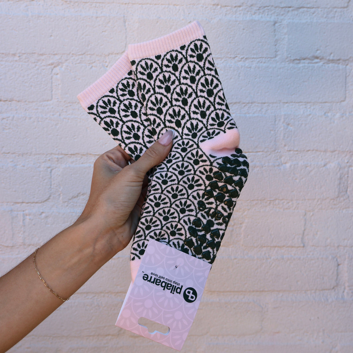 pink paloma grip socks
