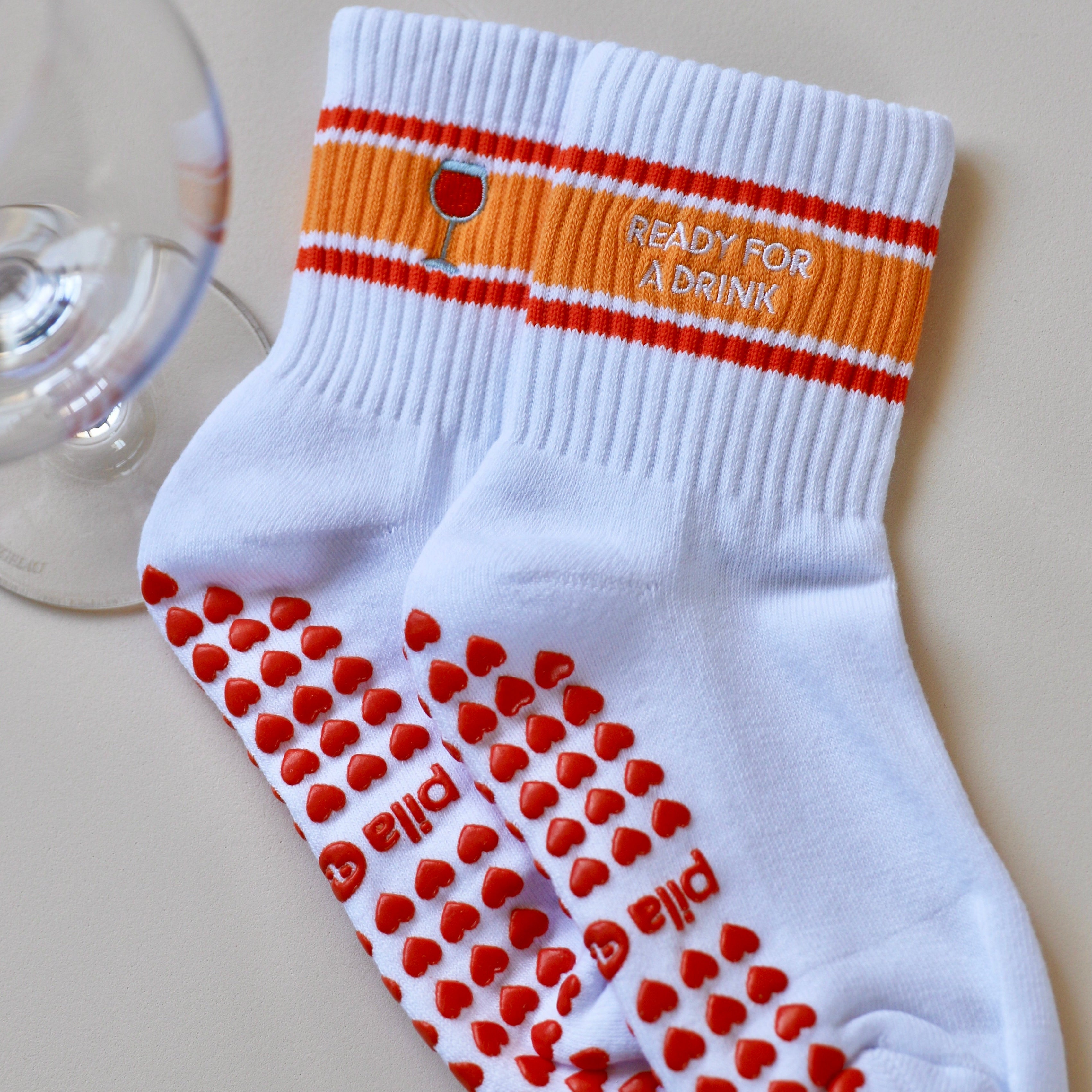 Aperol Spritz Pilates Socks