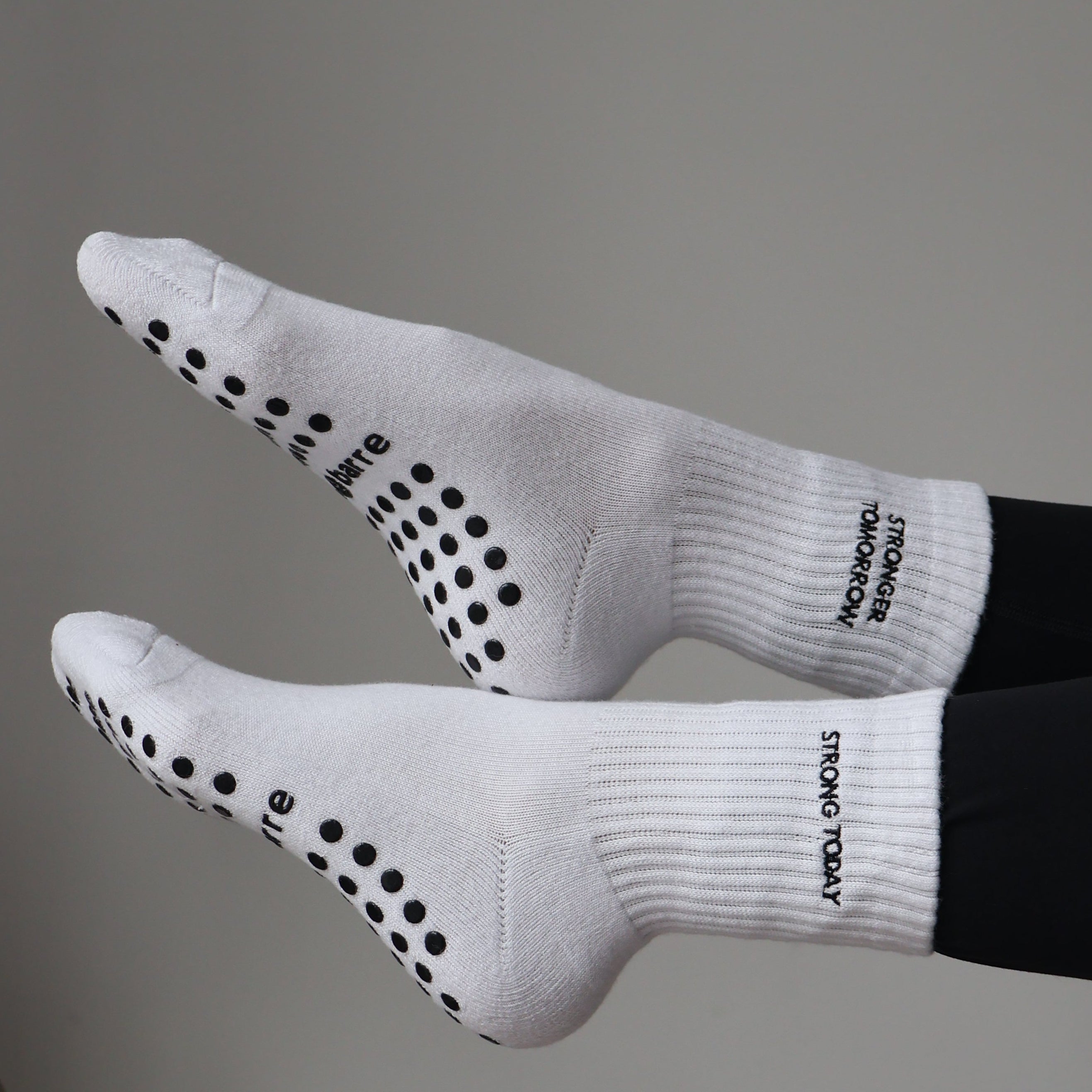 strong today and stronger tomorrow pilates socks