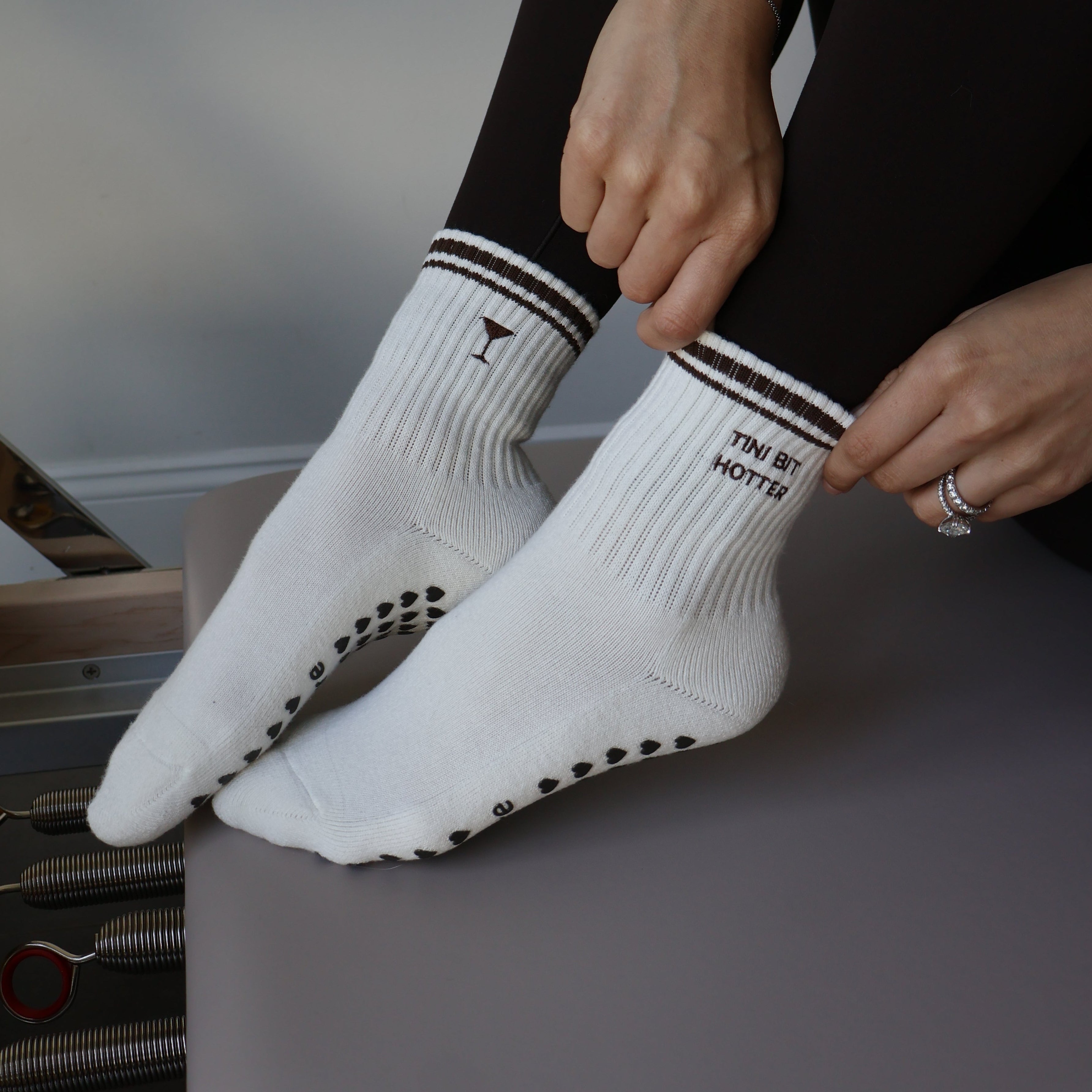 tini bit hotter barre socks with martinit