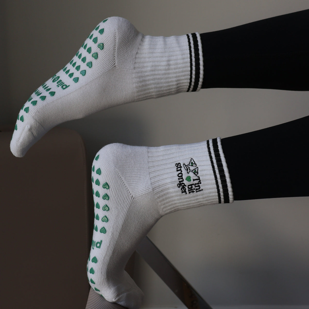 tini bit stronger grip socks - best pilates socks with cute designs