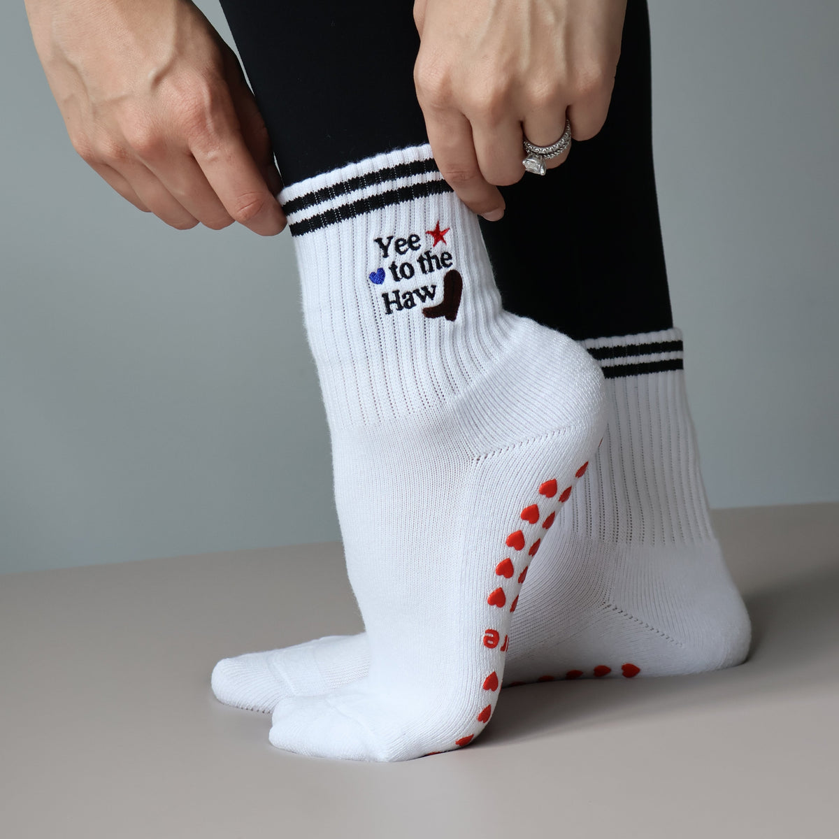 yee to the haw pilates socks for western girls