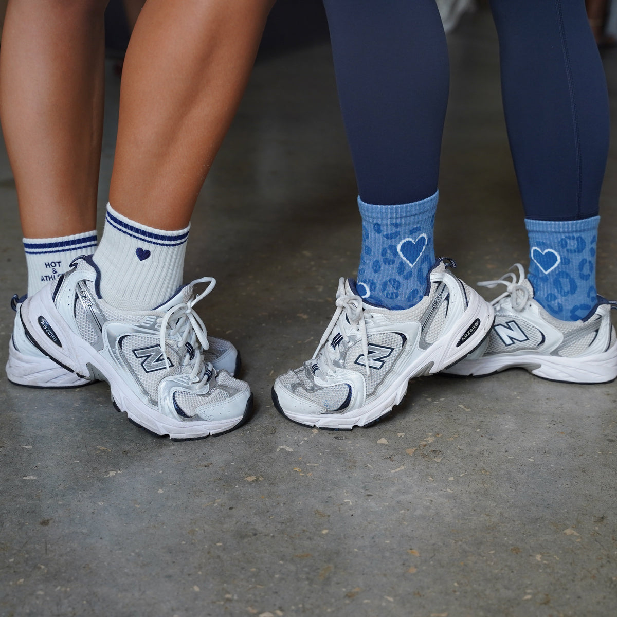 Cheetah Grip Socks- Blue